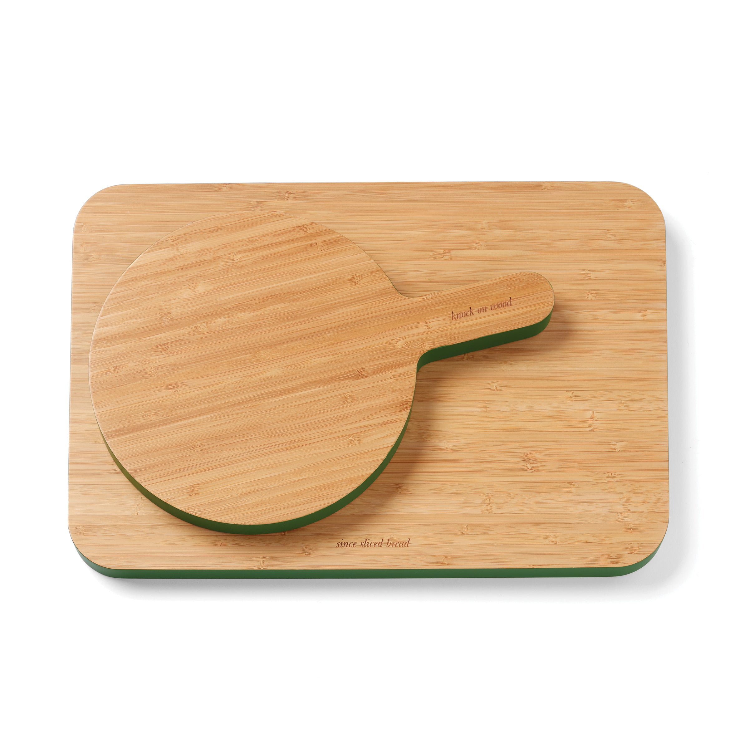 Premium Knock On Wood 2-Piece Bamboo Cutting Board Set - Durable Chopping Boards for Kitchen, Meat & Vegetables - Perfect for Home Cooking & Meal Prep
