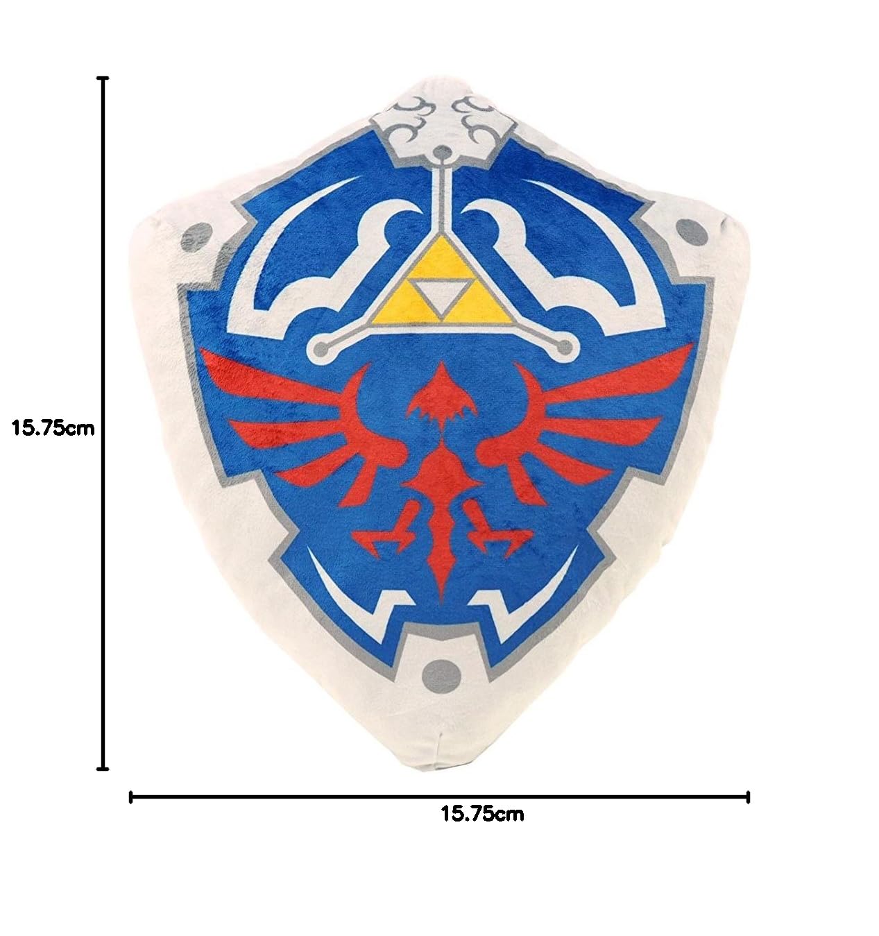 Nintendo The Legend of Zelda Hylian Shield Plush Pillow - Official Licensed Collectible for Gamers & Fans | Perfect for Bedroom Decor, Gaming Room, and Cosplay Accessories