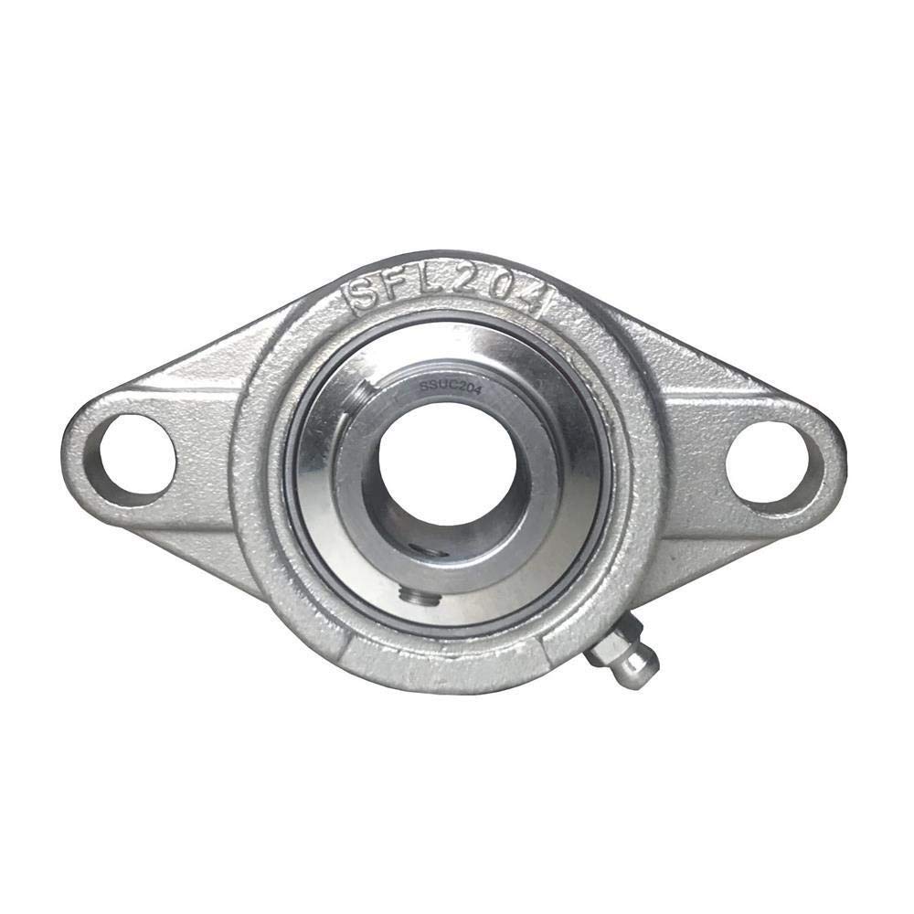 2PCS SSUCFL204 SUCFL204 UCFL204 Stainless Steel Pillow Block Bearing Unit - Heavy Duty Industrial Bearings for Machinery, Conveyors & Agricultural Equipment - MOUNTAIN MEN Hardware Accessories