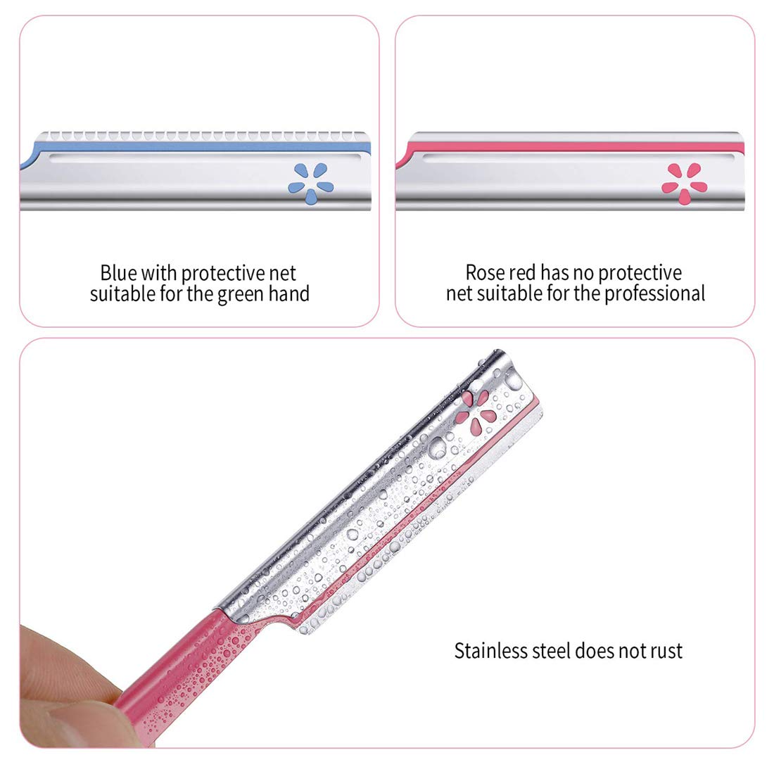 Stainless Steel Eyebrow & Facial Razor for Women & Men - Precision Hair Remover, Shaper & Trimmer with Protective Cover | Perfect for Eyebrow Grooming, Cheek Shaving & Facial Hair Removal at Home or Salon