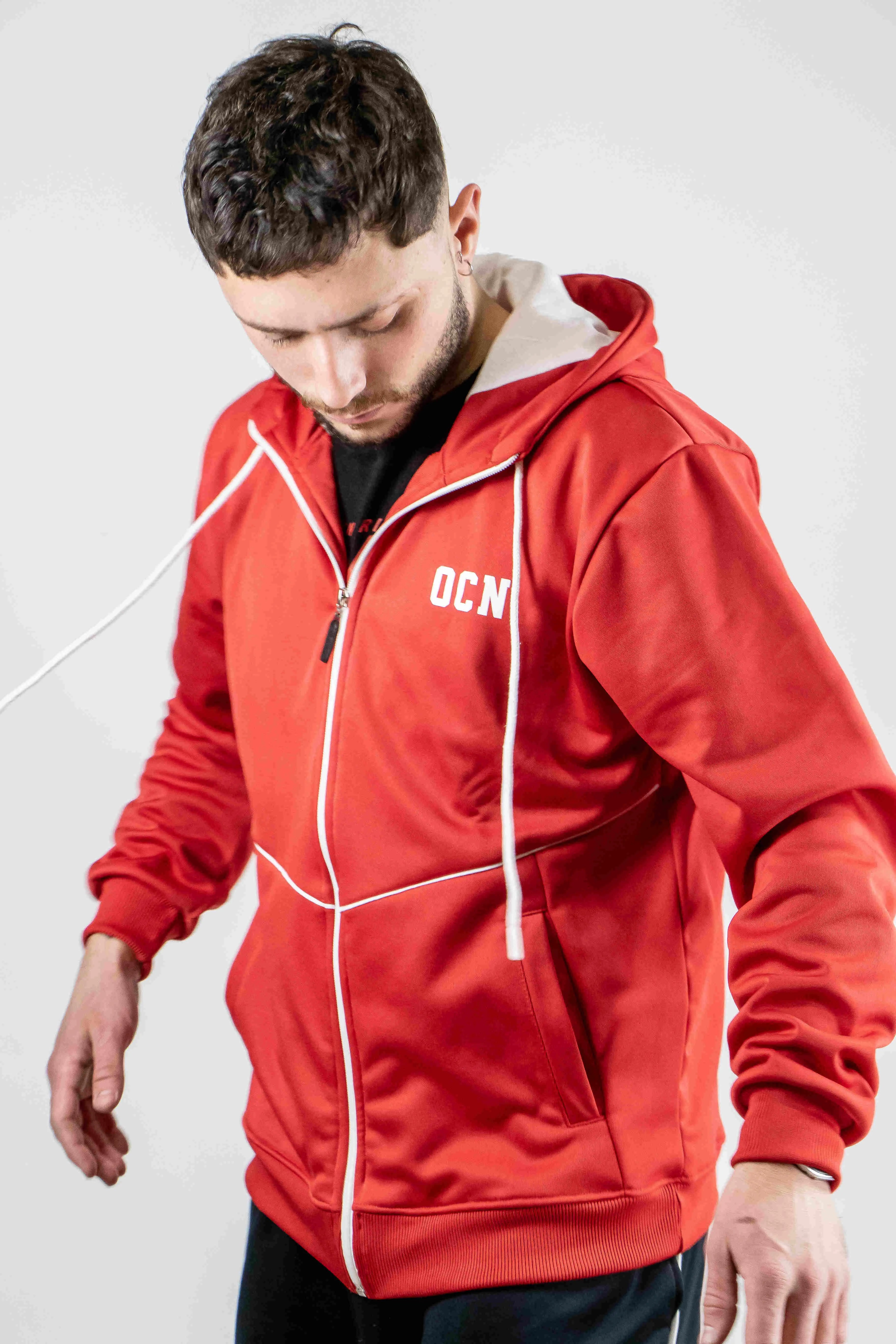 OCN H Lake Red Unixes Men's Waterproof Hiking Jacket - Lightweight & Breathable for Outdoor Adventures, Camping, and Travel