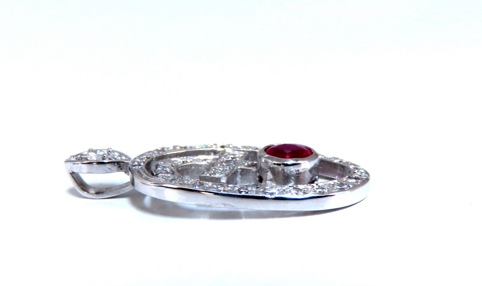 1.00ct Natural Ruby & Diamond Pendant in 14K Gold - Elegant Necklace for Women, Perfect for Weddings, Anniversaries & Special Occasions