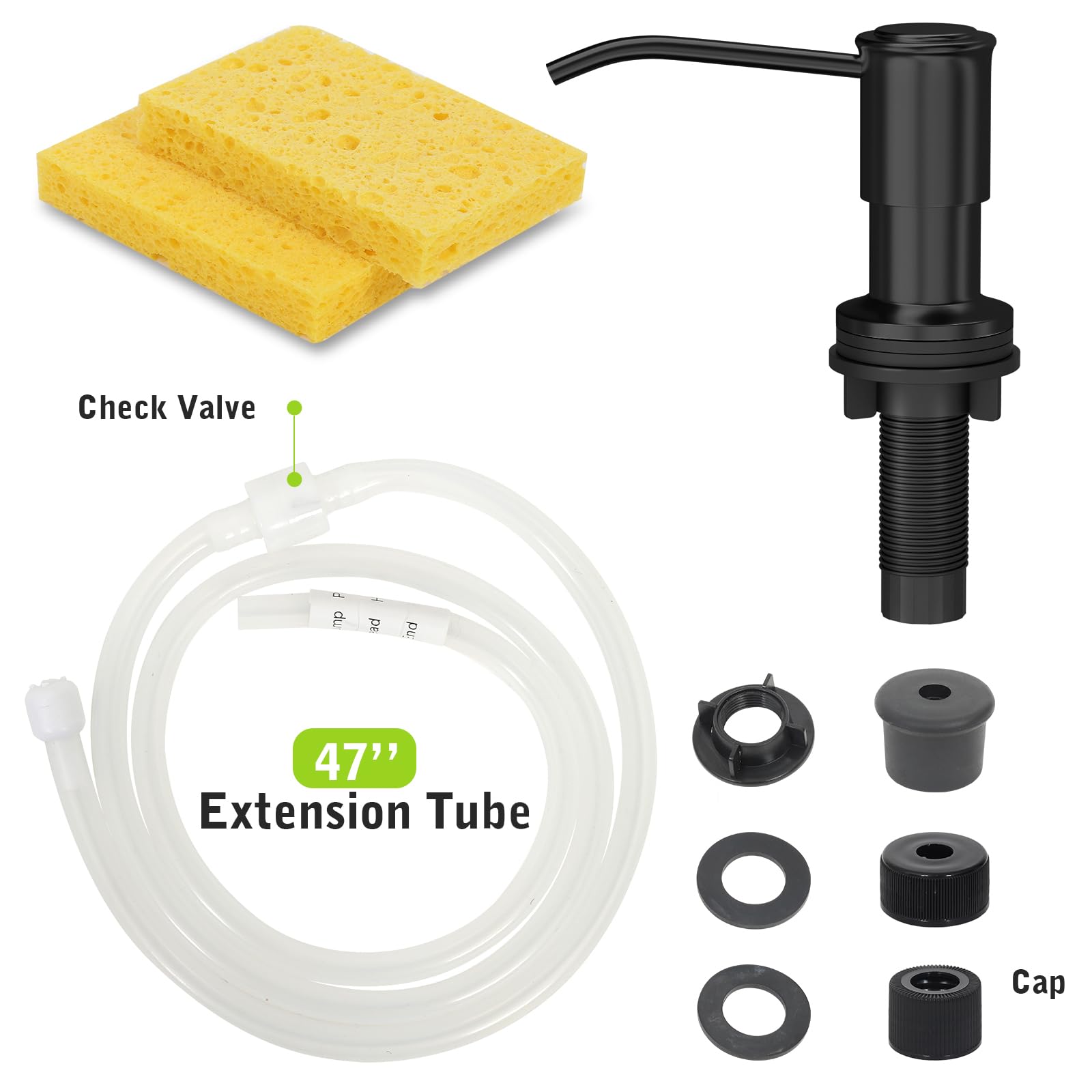 Automatic Soap Dispenser for Kitchen Sink - Wide Pump Head Base with 47