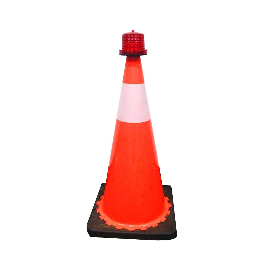 Luwint Solar Powered LED Emergency Strobe Warning Light - Handheld Red Safety Beacon for Road Construction, Traffic Cones & Hazard Scenarios | Portable & Rechargeable for Night Work, Emergency Signaling & Roadside Safety
