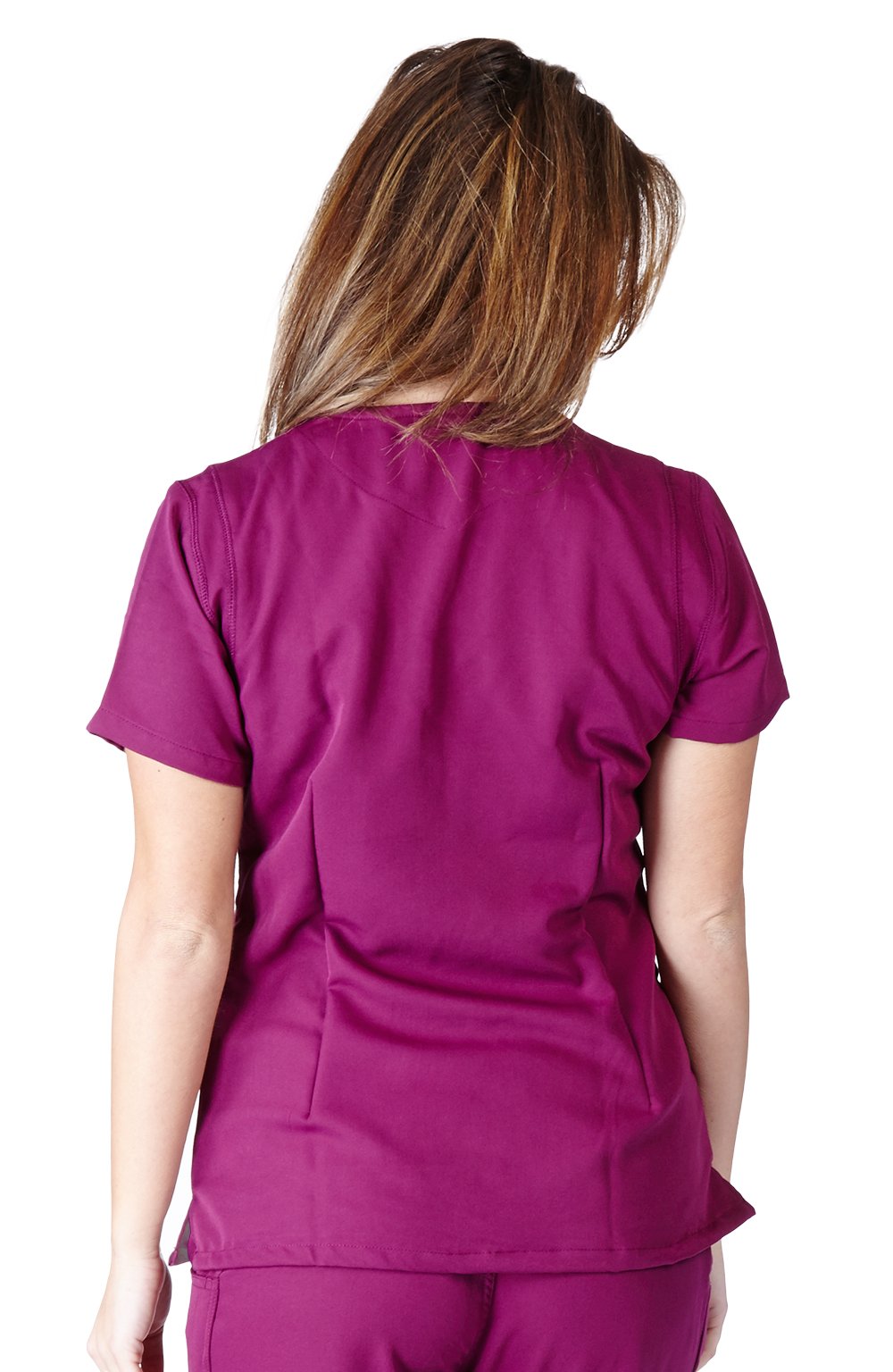 Ultra Soft Women's Two Pocket Scrub Top - Comfortable Medical Uniform for Nurses & Healthcare Workers - Burgundy 38785 XX-Large - Perfect for Hospital Shifts, Clinics & Healthcare Professionals