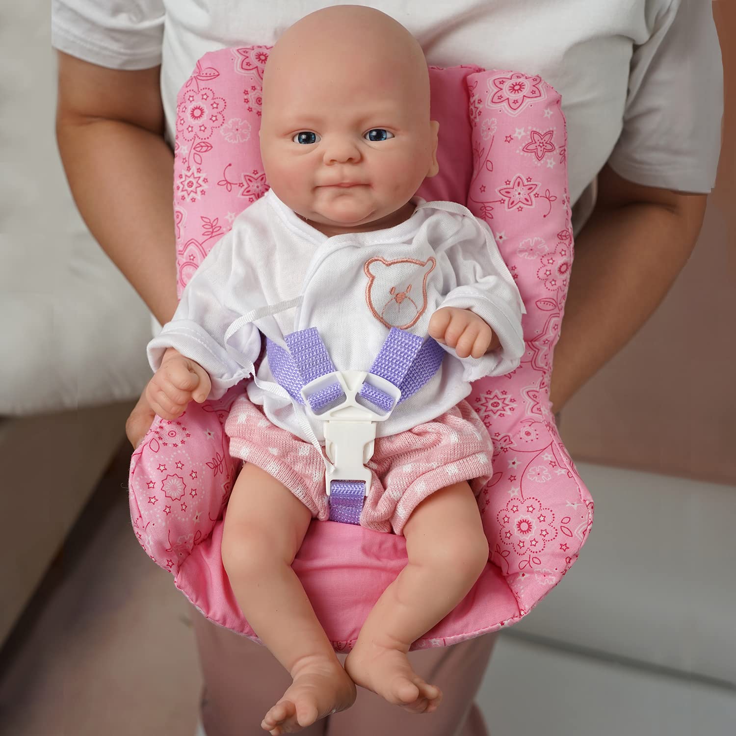 Realistic Full Silicone Reborn Baby Doll - Lifelike Newborn Doll for Collectors & Therapy | Perfect for Nursery Decor, Photography Props & Sensory Play