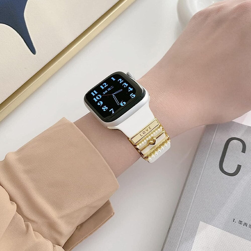 Stylish Watch Band Charms & Jewelry Accessories - Elegant Decor for Apple Watch, Fitbit, Samsung Bands - Perfect for Everyday Wear, Gifts & Special Occasions