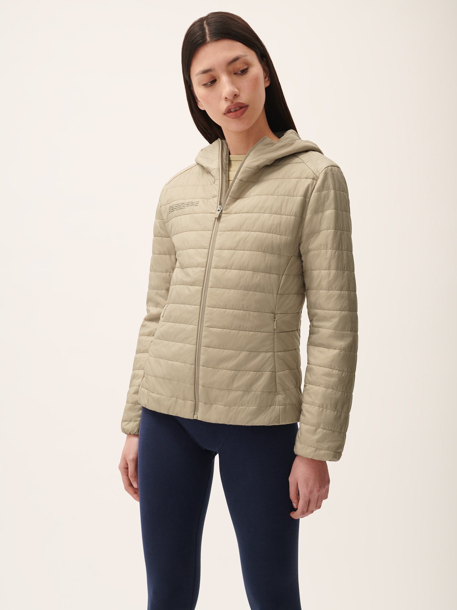 Women's Floral Lightweight Warm Jacket - Wheat Beige | Cozy Outerwear for Fall & Spring | Perfect for Casual Outings, Travel & Outdoor Activities