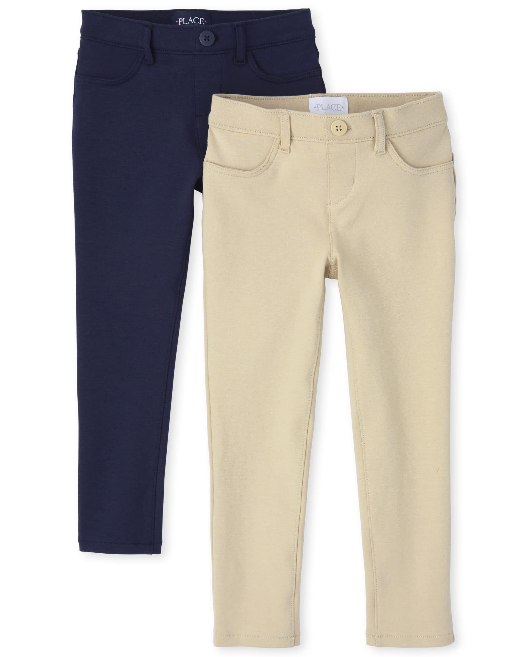 Girls Ponte Knit Jeggings - Comfy & Stylish for Play & School