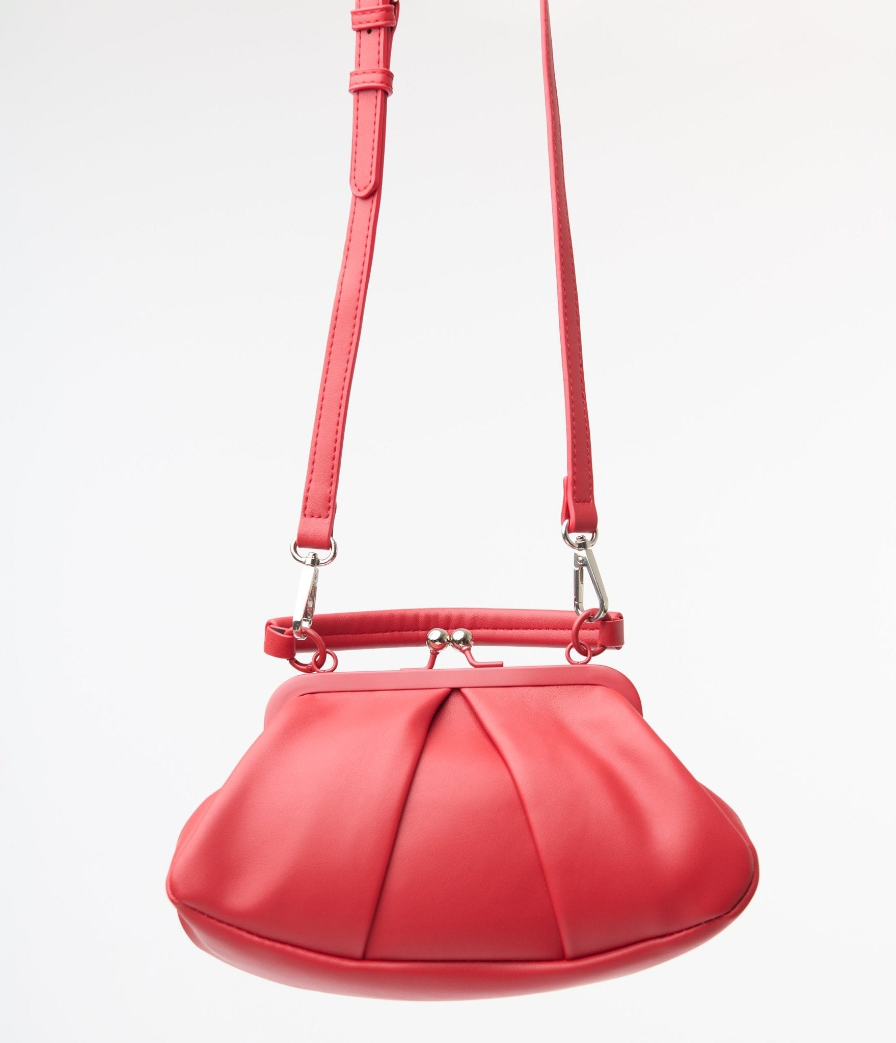 Royal Monk Red Leatherette Shirley Handbag for Women - Stylish Vegan Leather Crossbody Purse with Adjustable Strap, Perfect for Work, Travel & Evening Out