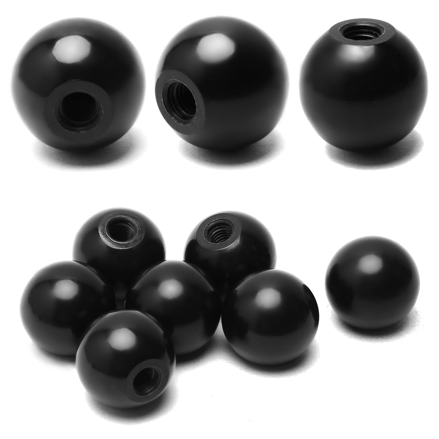 20Pcs Black Bakelite Ball Knob M8 Female Thread - 30mm/1.18