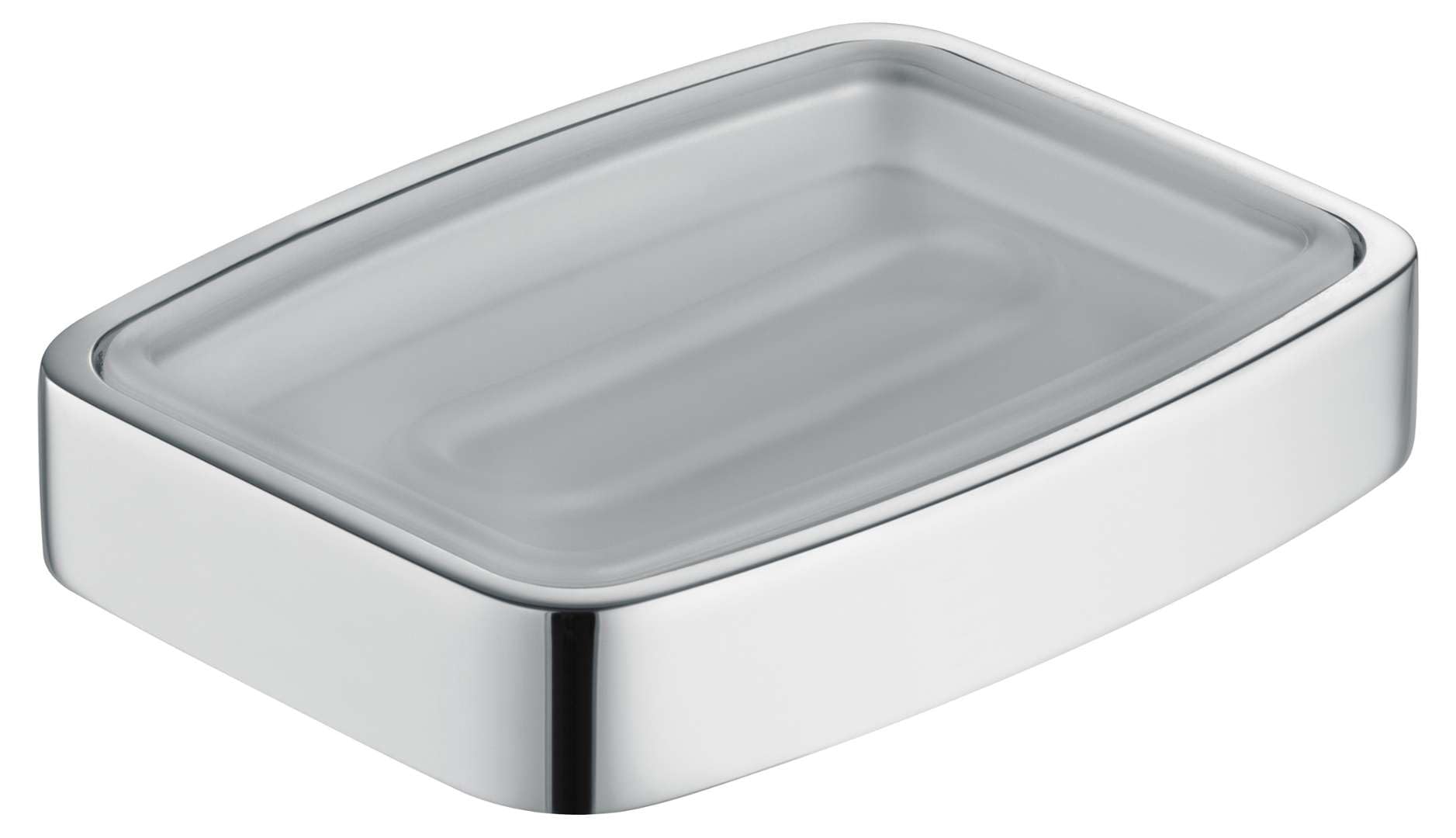 Keuco 11655019001 Elegant Chrome-Plated Crystal Soap Dish - Luxury Bathroom Tabletop Accessory for Modern Homes & Spas