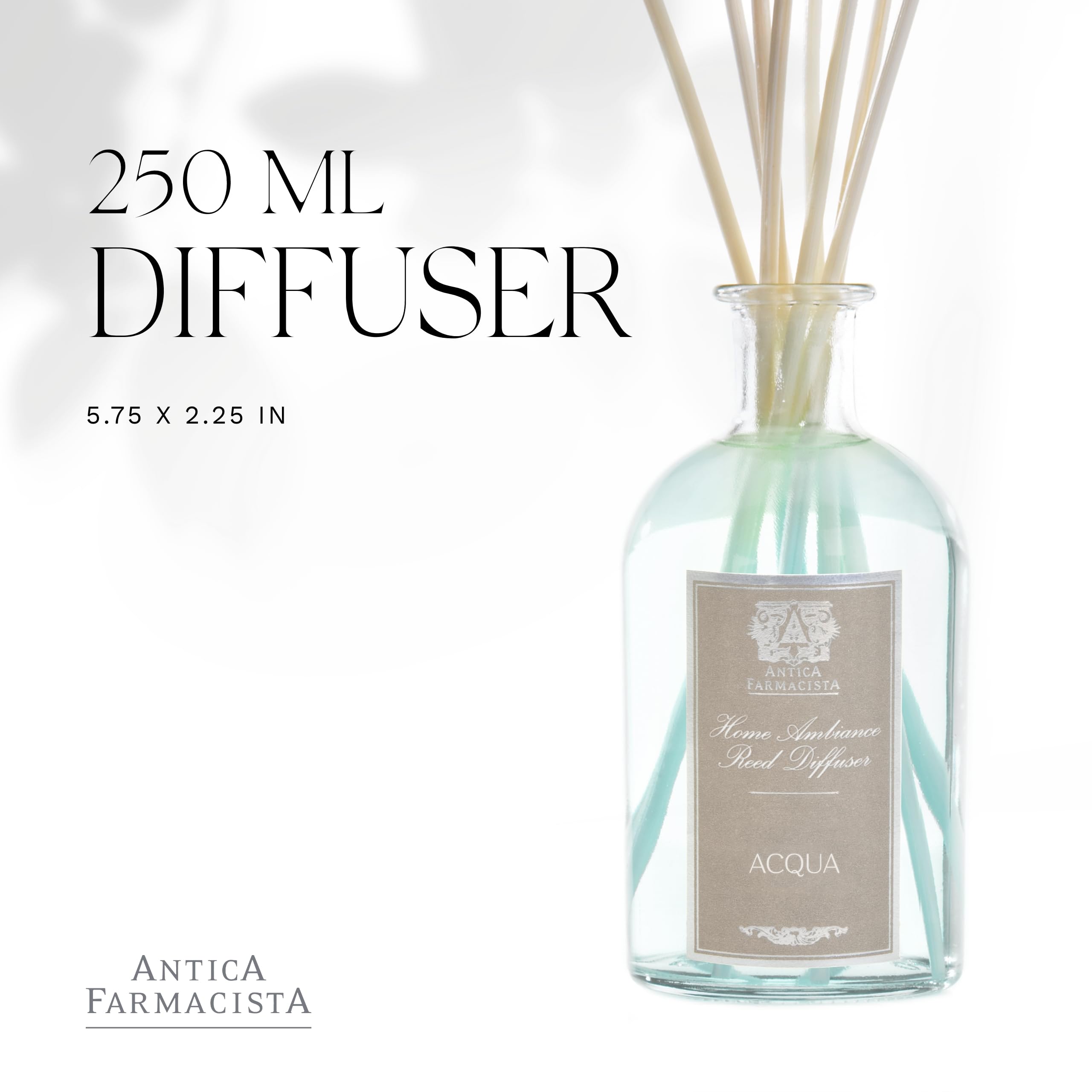 Antica Farmacista Acqua Scented Home Ambiance Diffuser - 8.45 Fl Oz Essential Oil Aromatherapy for Living Room, Bedroom & Spa Relaxation