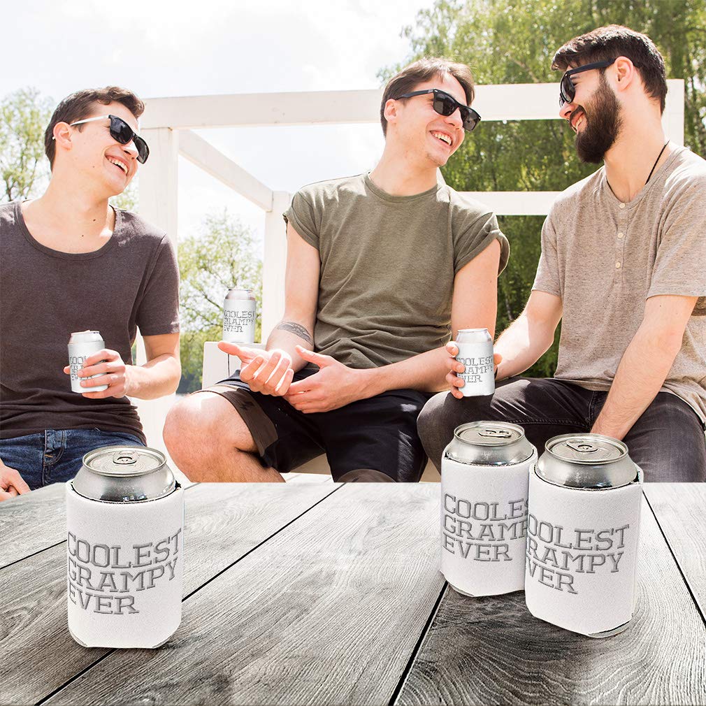 Insulated Can Sleeves for Beer & Drinks - Coolest Grandpa Scuba Foam Party Beer Koozie - Perfect for BBQs, Beach Parties & Outdoor Events