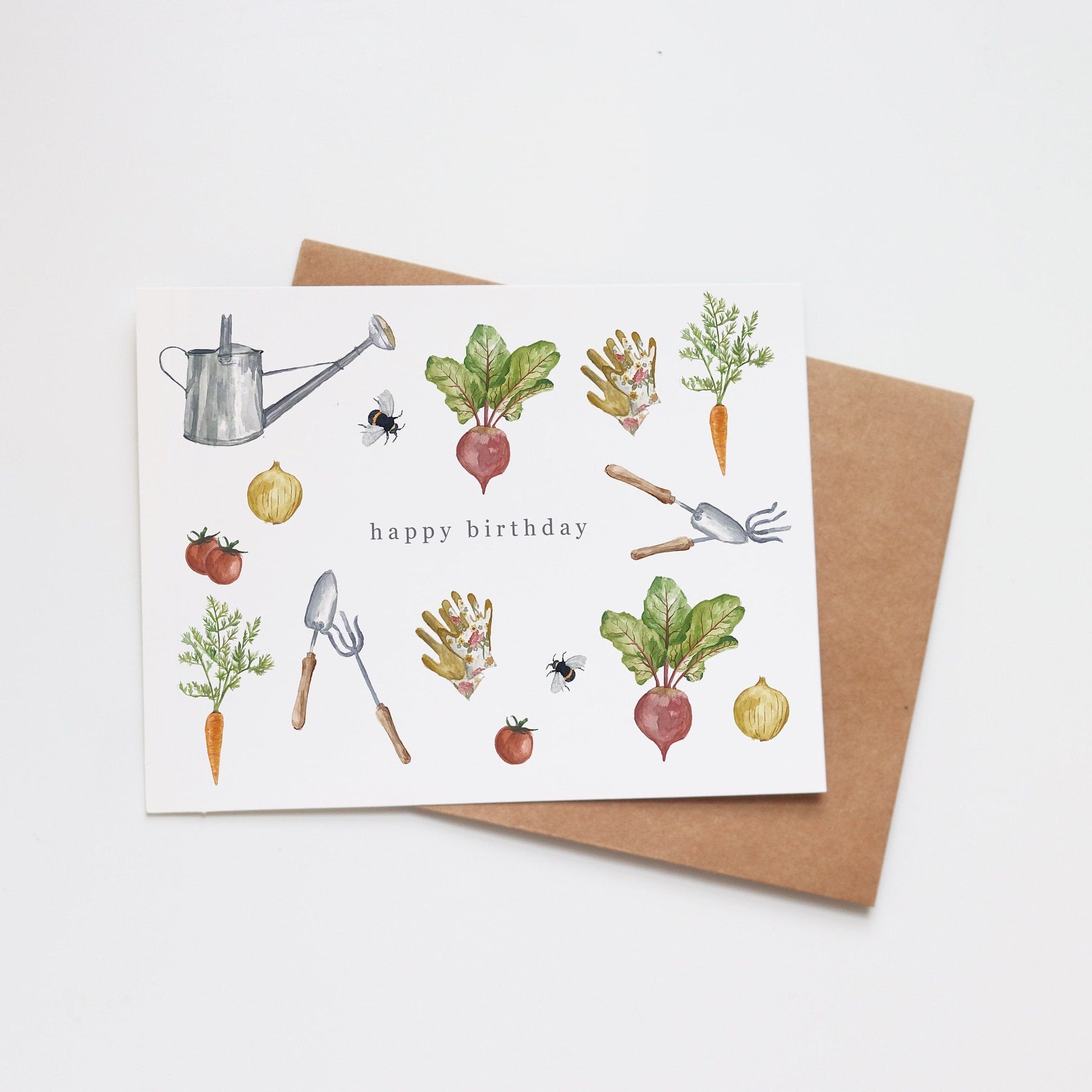Happy Birthday Veggie Garden Card - Eco-Friendly Greeting Card for Garden Lovers - Perfect for Birthday Wishes, Plant Enthusiasts & Sustainable Celebrations