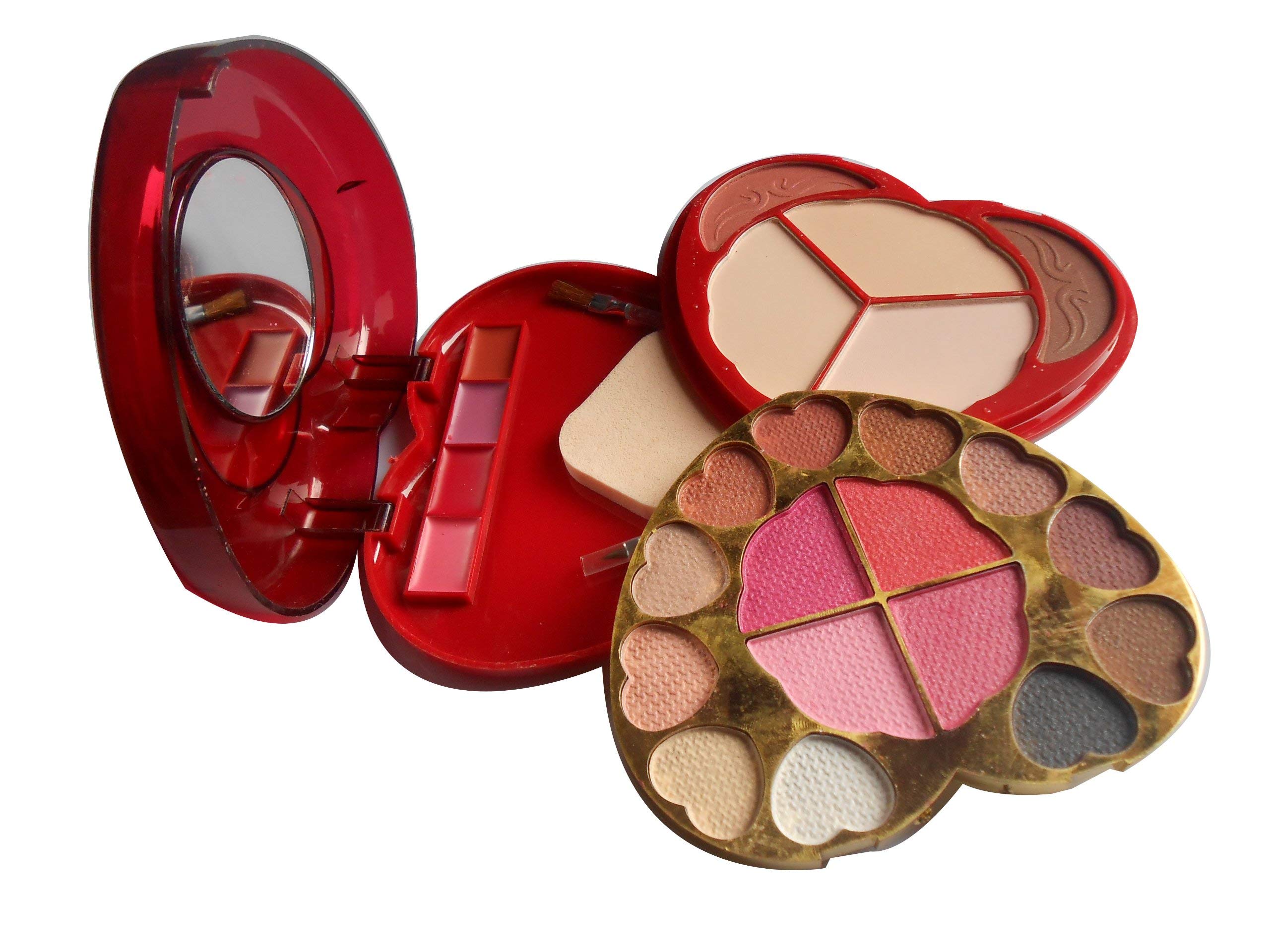 Ads Color Series 15 Eyeshadow 2 Blusher 3 Powder Cake 4 Lipcolor A3900-2 - Professional Makeup Palette for Party, Wedding & Everyday Glam
