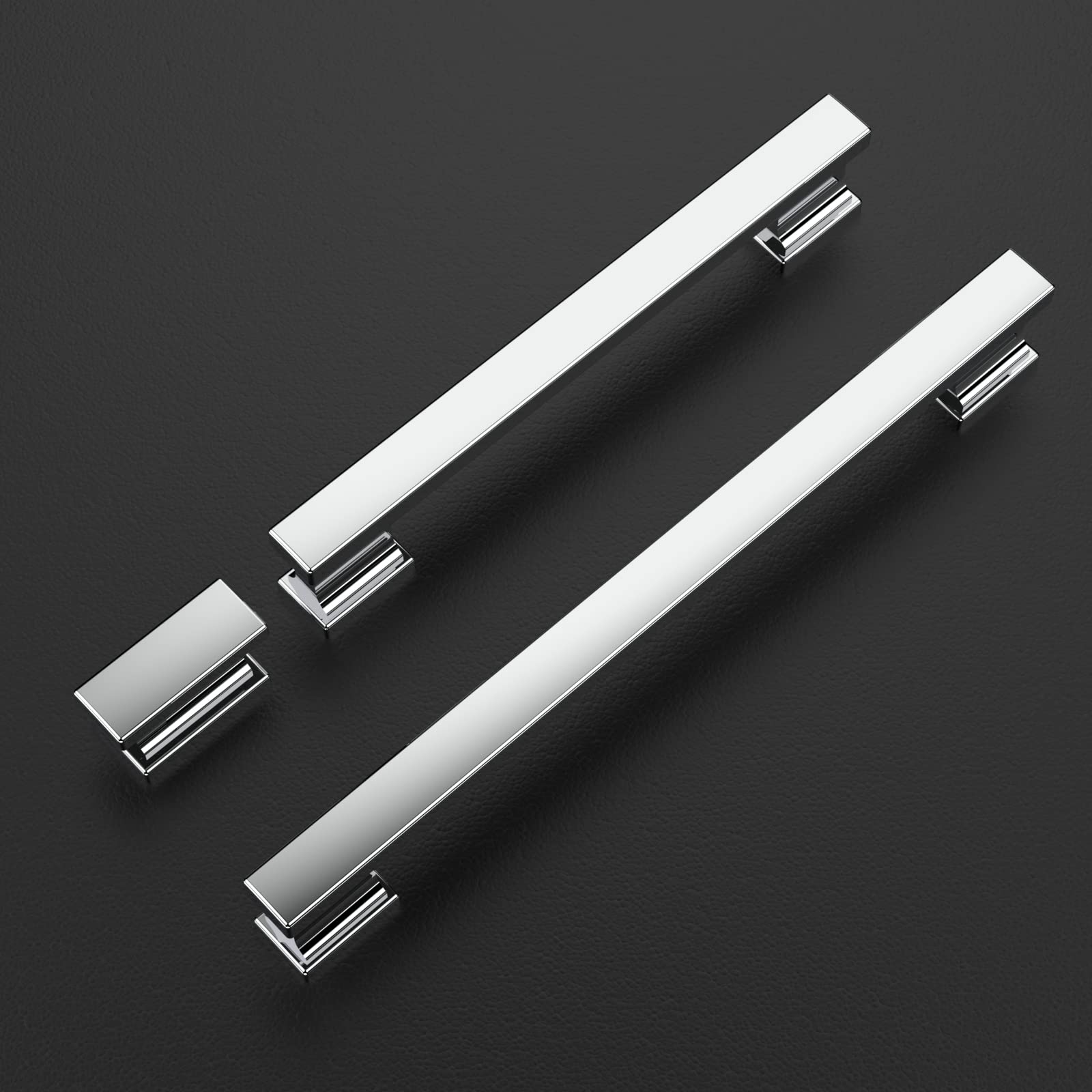 5 Inch (128mm) Polished Chrome Cabinet Handles - 10 Pack Durable Kitchen Cabinet Pulls for Cabinets, Cupboards, and Drawers - Perfect for Modern and Traditional Kitchen Designs
