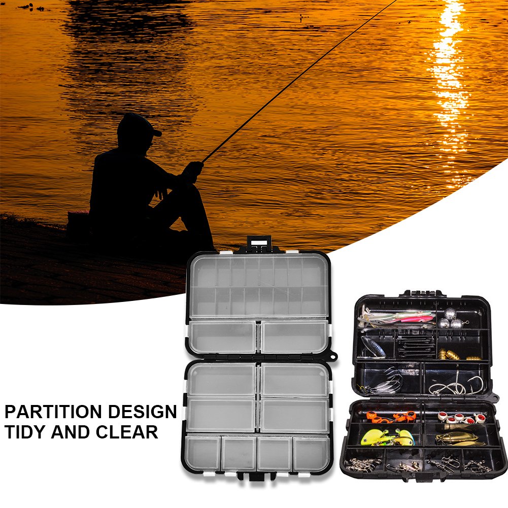 Health Gear Fishing Lure Box - Waterproof Bait Storage Tackle Organizer with Adjustable Compartments | Portable Plastic Hooks Container for Bass, Trout & Saltwater Fishing | Perfect for Boat, Kayak & Shore Fishing Trips