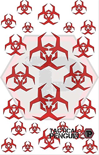 7x11 Inch Easy Peel Wicked Biohazard Stencil - High Heat Resistant Vinyl for Cerakote, Gunkote & Duracoat Spray Painting - Perfect for DIY Airbrush Projects, Gun Customization & Automotive Coatings