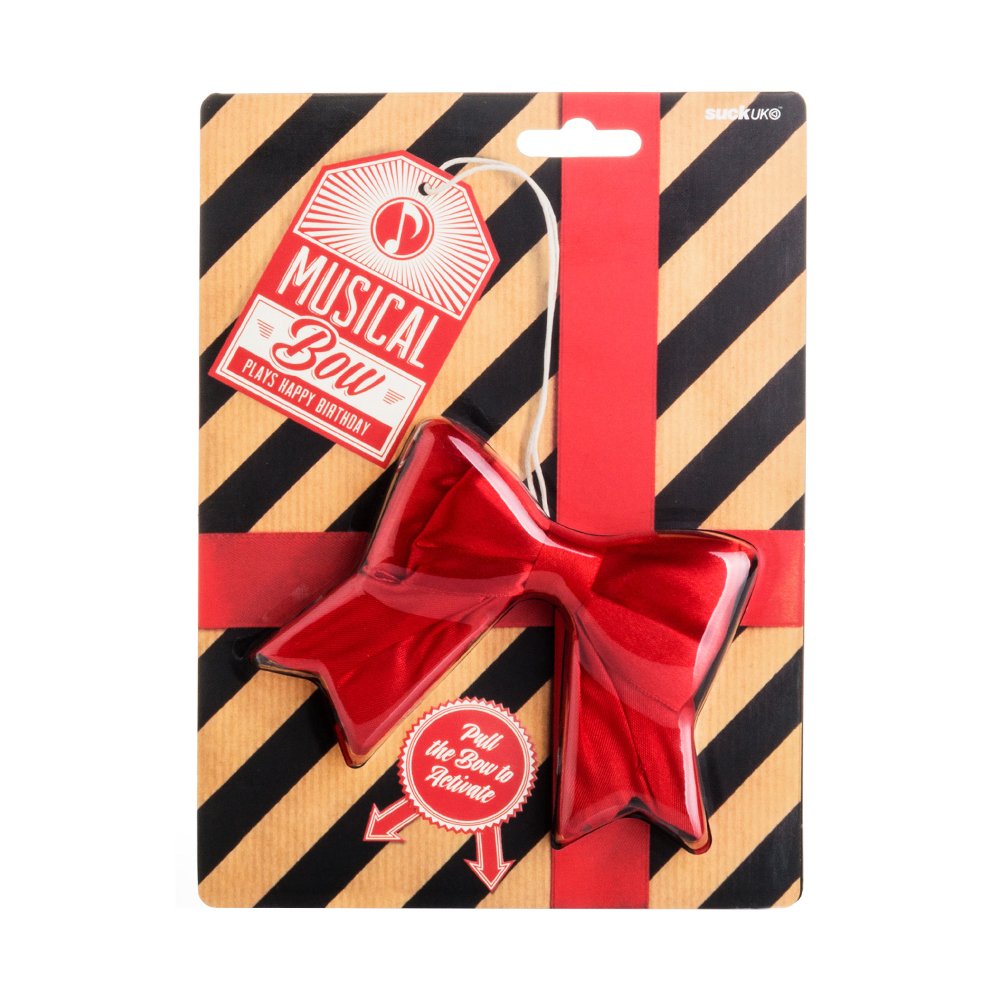 SUCK UK Red Musical Ribbon - Reusable Gift Wrapping Ribbon for Birthdays, Weddings & Christmas Presents