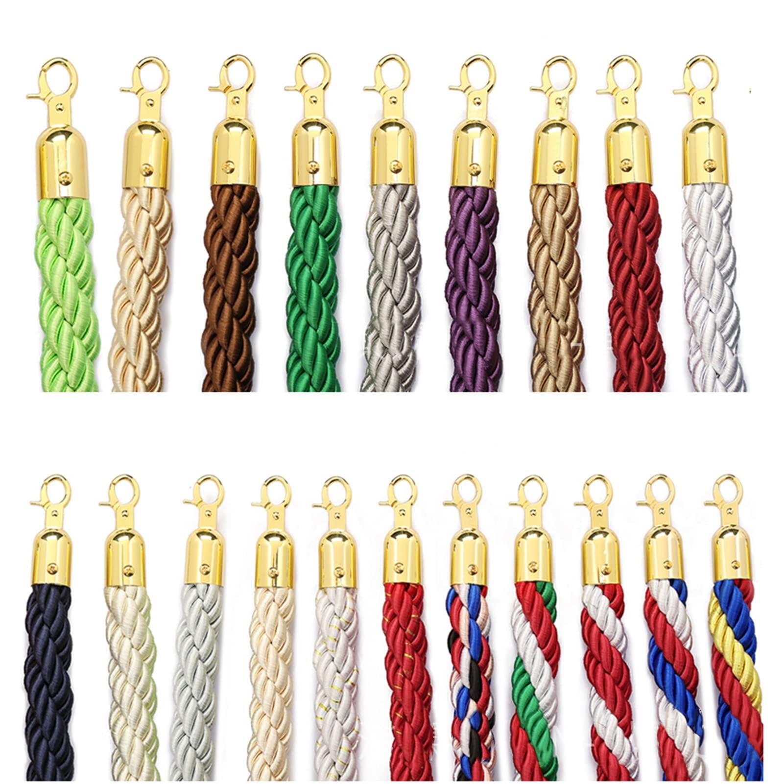 Premium 1.3 Inch Braided Hemp Rope - Heavy Duty Woven Queue Barrier Cord for Crowd Control, Event Dividers & Grand Openings - Dark Gray 9ft/2.74m - Perfect for Weddings, Concerts, Retail Stores & Outdoor Parties