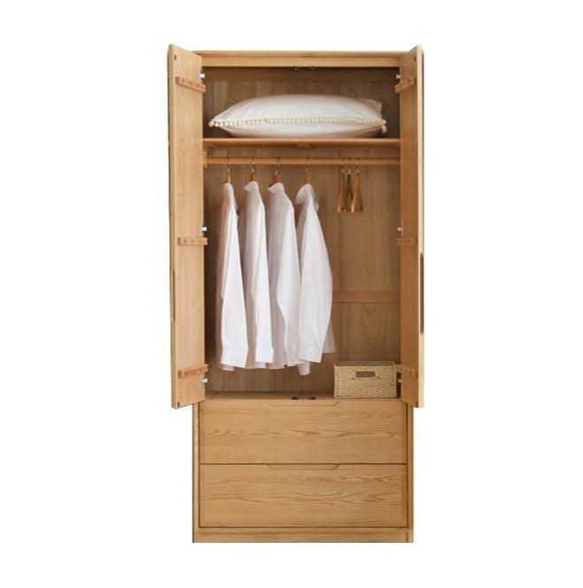 Solid Oak Wood Wardrobe - Spacious Storage for Bedroom, Closet & Home Organization | Durable & Stylish Furniture for Modern Living Spaces