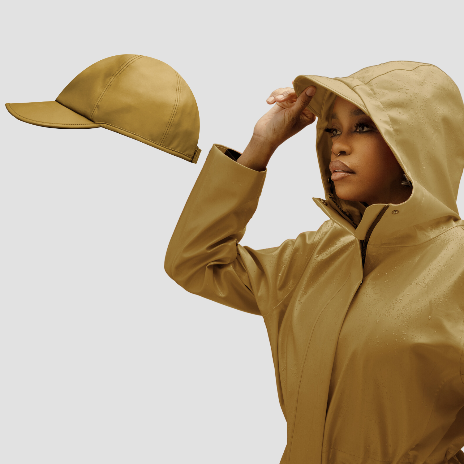 Waterproof Rain Jacket & Hat Set for Men Women - Lightweight Windproof Outdoor Gear for Hiking, Camping & Travel