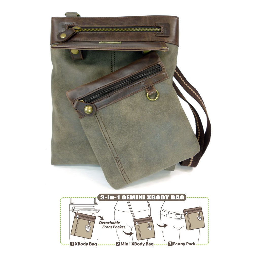 CHALA GEMINI Crossbody Canvas Messenger Bag for Women - Stylish & Durable Shoulder Purse - Perfect for Travel, Work & Everyday Use