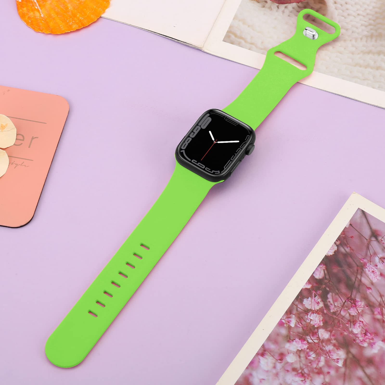 Premium Soft Silicone Sport Band for Apple Watch Series 1-9, Ultra 2, SE - Compatible with 38mm 40mm 41mm 42mm 44mm 45mm 49mm - Durable Replacement Strap for Women & Men - Perfect for Workouts, Running & Everyday Wear