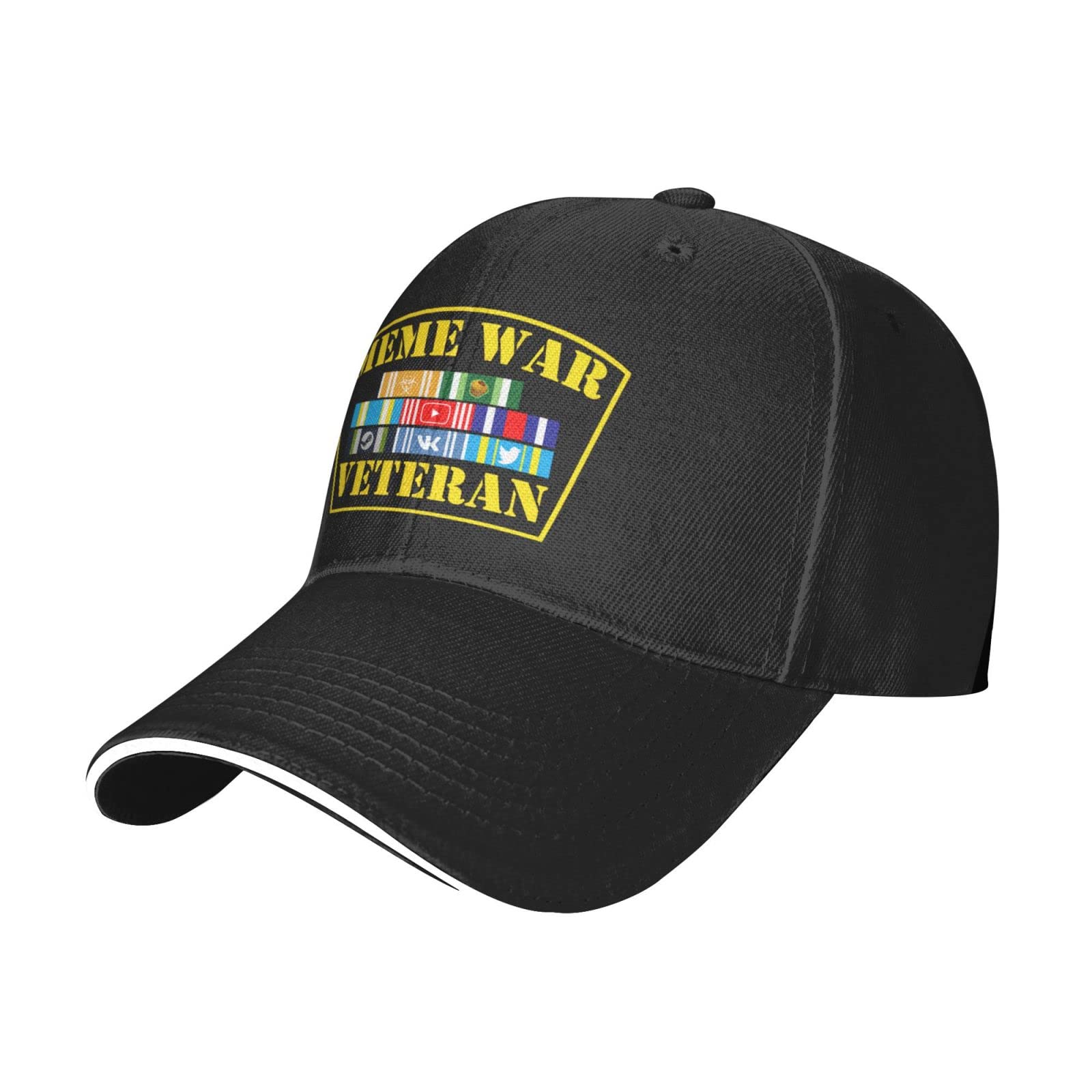 Funny Meme War Veteran Sandwich Hat - Adjustable Baseball Cap for Men & Women - Trucker Style for Outdoor Activities, Parties & Cosplay
