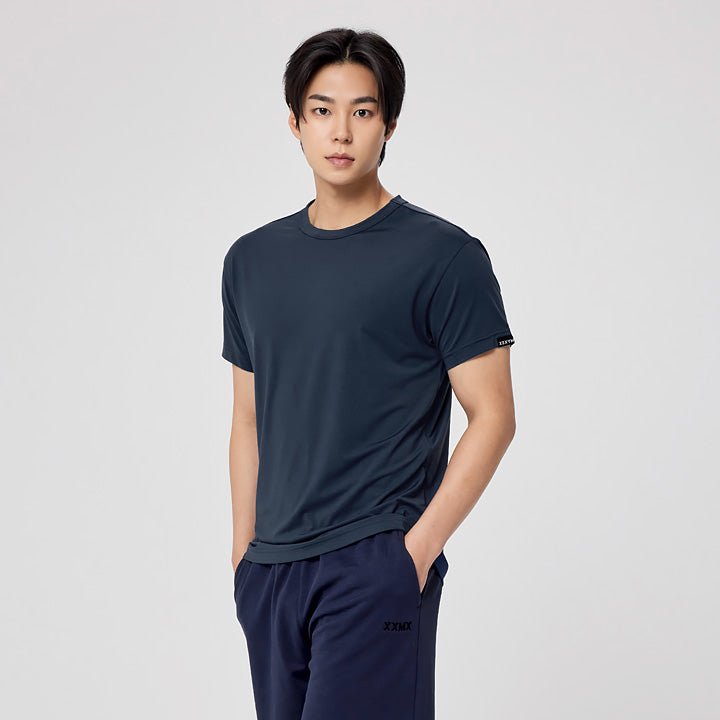 Ice Feather Muscle Fit Short Sleeve T-Shirt for Men - Gym Workout, Running & Casual Wear - Moisture Wicking & Breathable Activewear