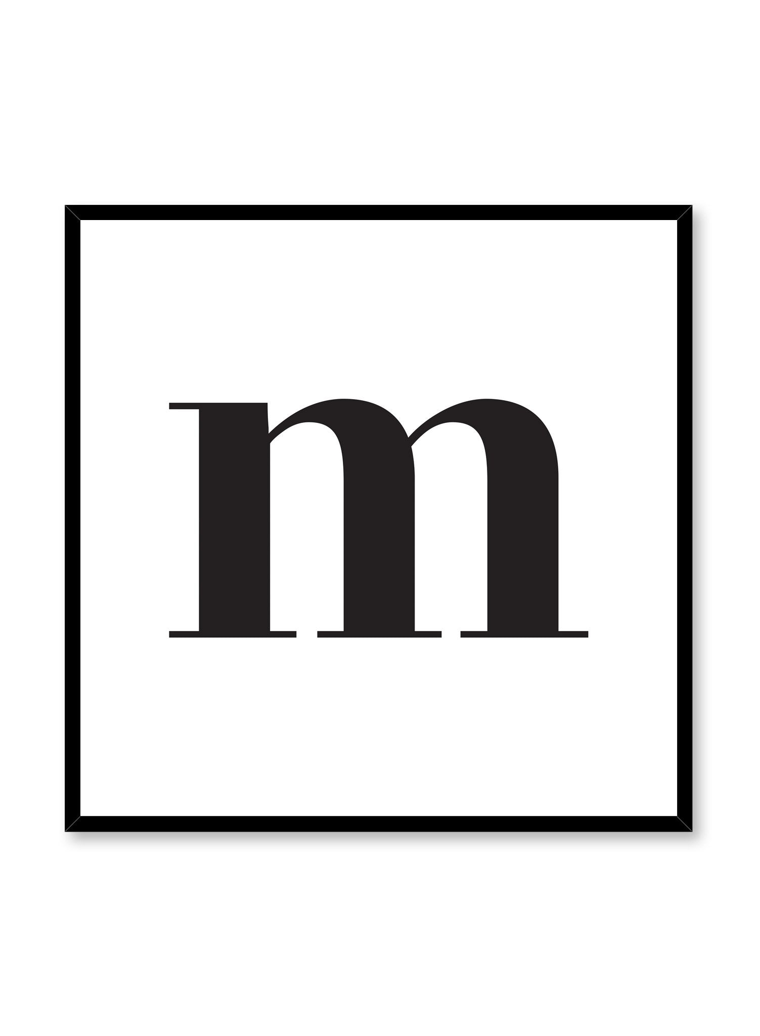 Lowercase Letter M Poster - Alphabet Learning Decor for Kids' Rooms & Classrooms - Perfect for Early Childhood Education & Homeschooling