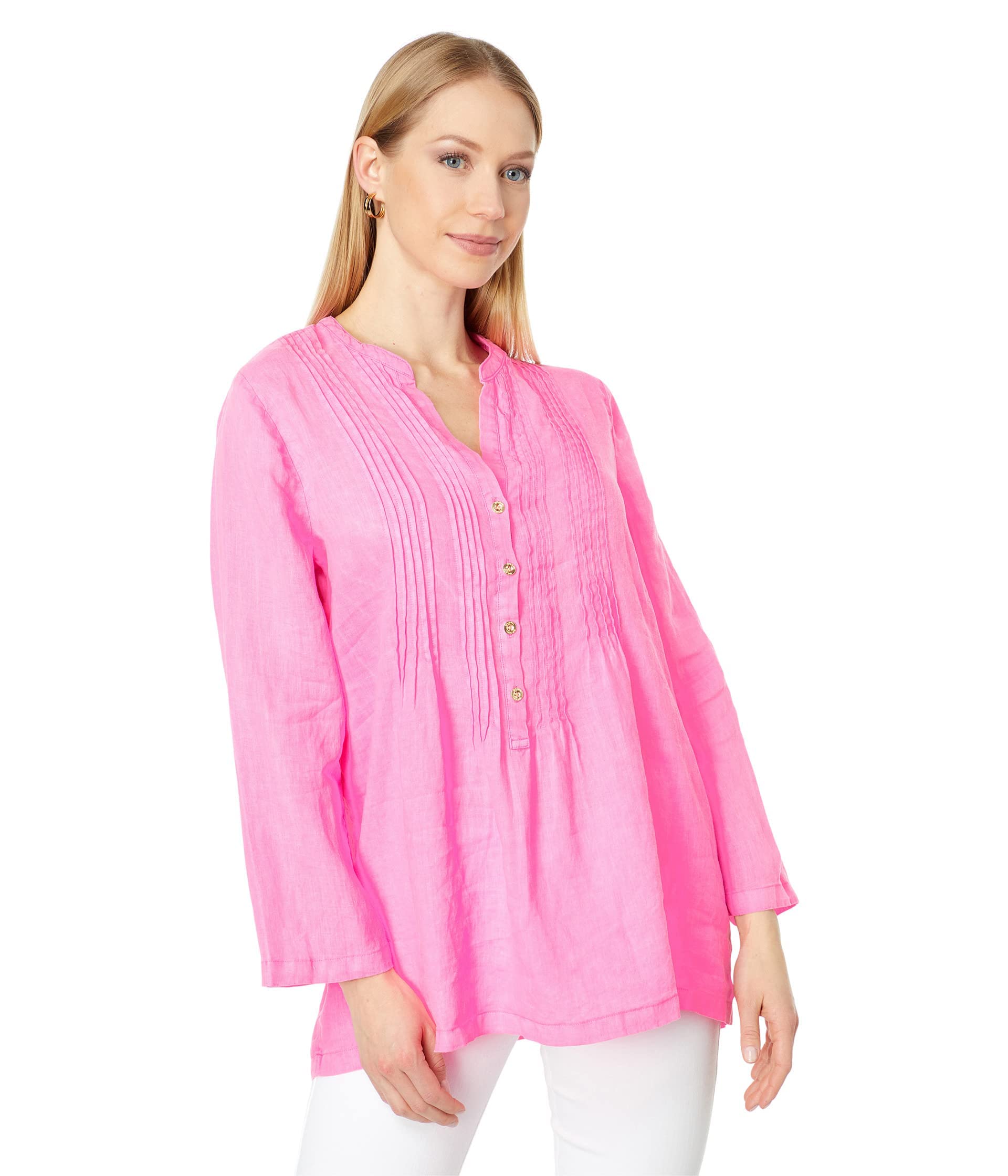 Lilly Pulitzer Women's Sarasota Tunic - Floral Print Short Sleeve Blouse for Summer, Beach & Casual Outings | Perfect for Vacations, Brunch & Resort Wear