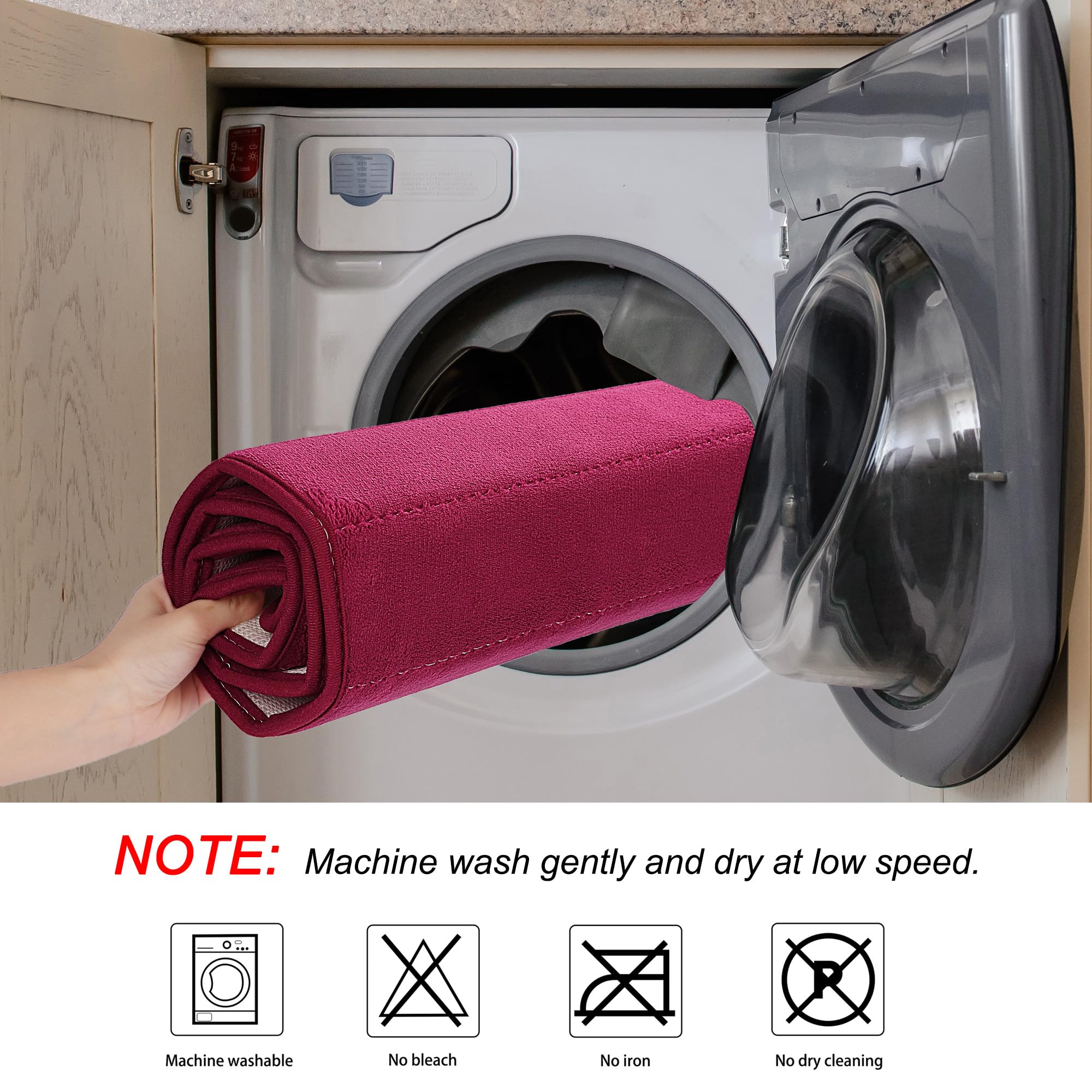 Premium Memory Foam Bath Mat - Super Absorbent Non-Slip Kitchen Rug, Soft Comfortable Floor Mat for Bathroom & Kitchen, 16