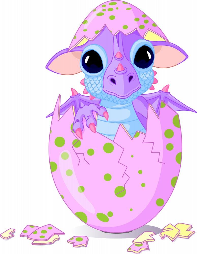 Baby Dragon Hatching from Egg Wall Decal - Peel and Stick Removable Graphic Art (18x14 Inches) - Perfect for Nursery, Kids Room & Fantasy Themed Decor