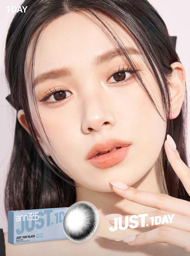 Just 1Day Black Colored Contact Lenses (10pcs) - Perfect for Halloween, Cosplay & Special Events