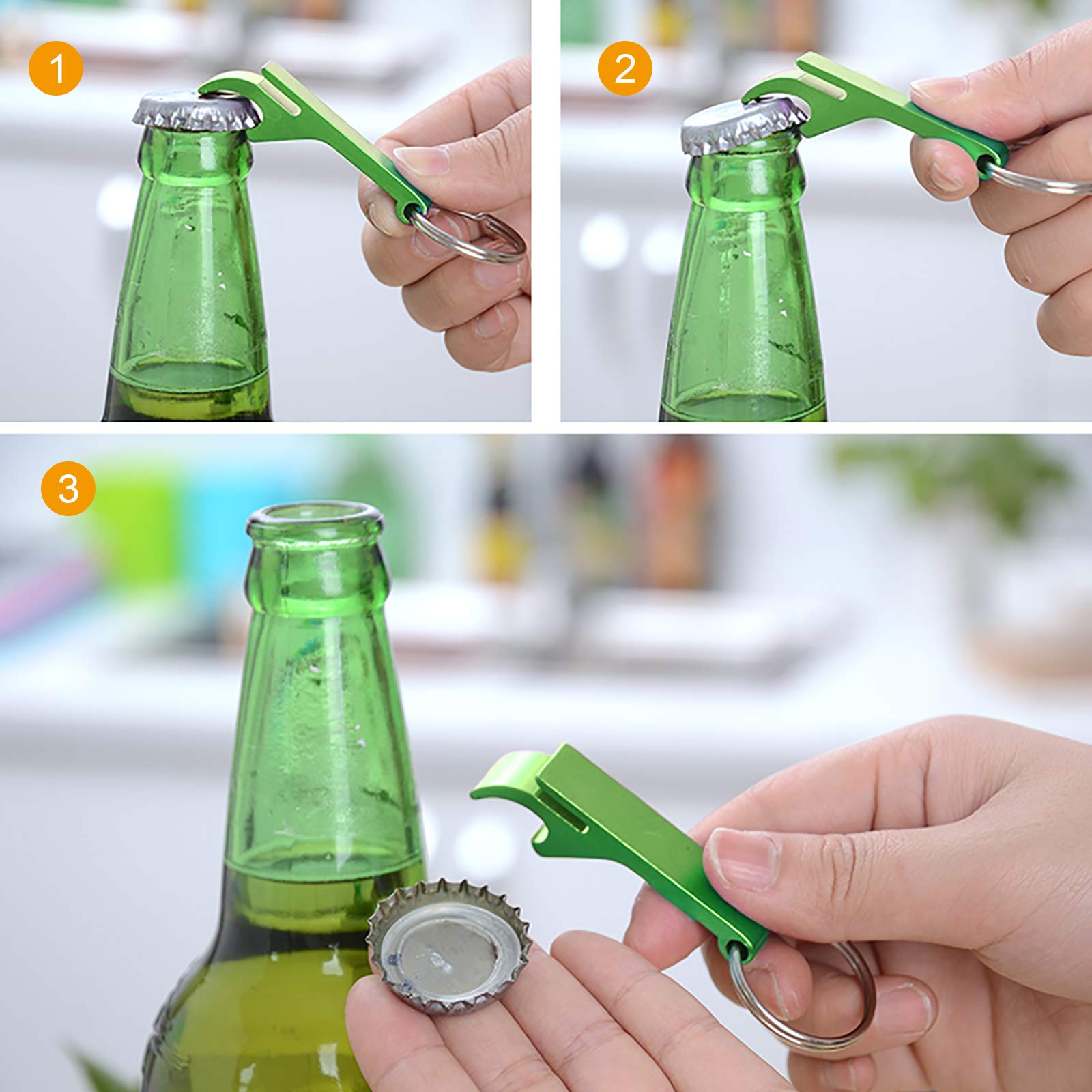 20 Pack Aluminum Beer Bottle Opener Keychain - Juliyeh Black Claw Bar Bottle Openers (6.5cm) for Soda, Beverage & Beer - Perfect for Parties, Camping, BBQs & Everyday Carry