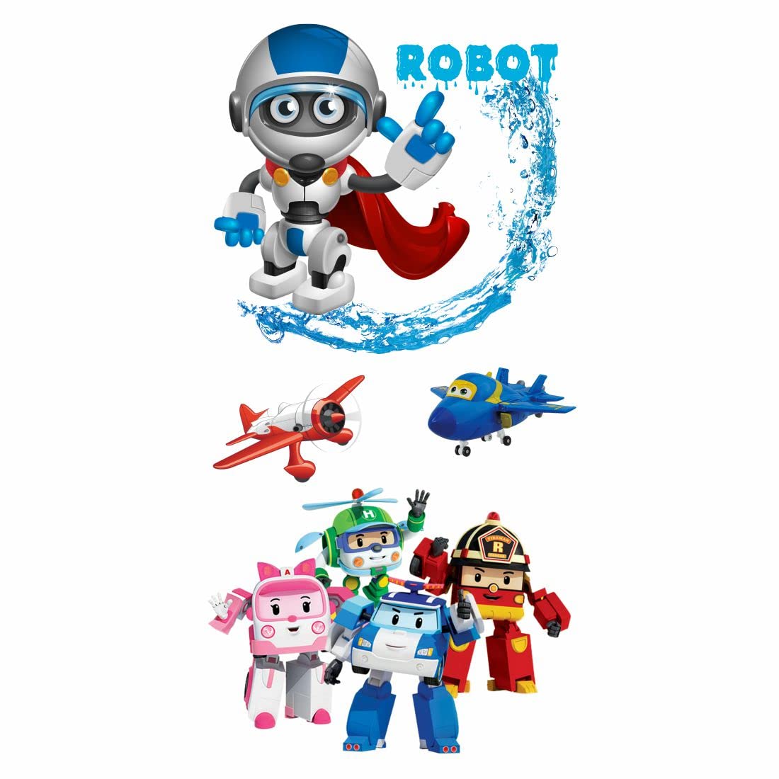 Robot Temporary Tattoos for Kids - Waterproof Fake Body Tattoos for Boys & Girls - Fun Party Favors & Costume Accessories