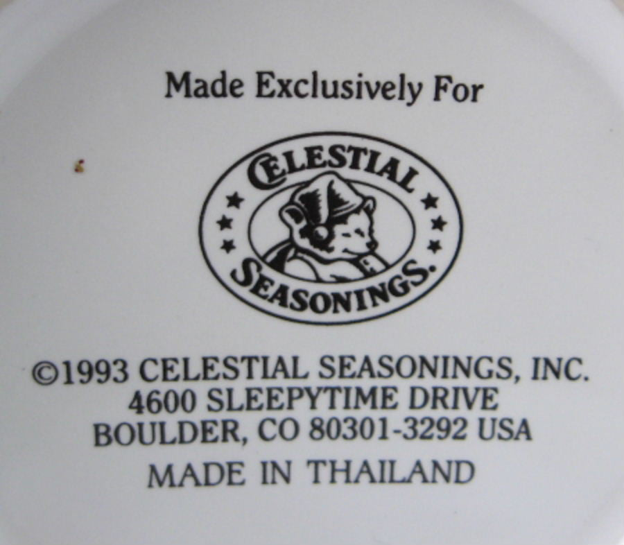 Celestial Seasonings Sleepytime Tea Ceramic Mug with Bears - Vintage 1993 Collectible for Tea Lovers & Cozy Nights