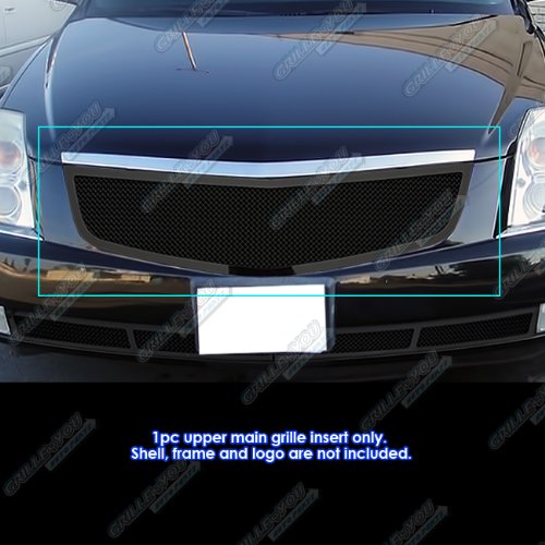 APS Compatible with Cadillac DTS 2006-2011 Main Upper Stainless Steel Black Mesh Front Grill Grille Insert S18-H16767A - Perfect Replacement for Damaged or Worn Grilles, Enhances Vehicle Appearance