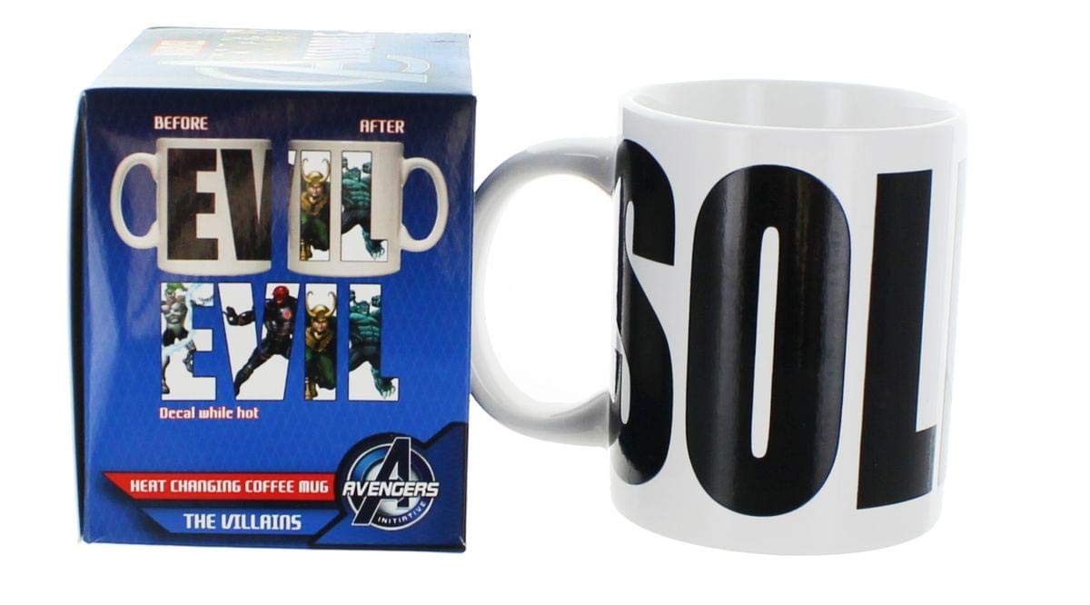 Captain America 12oz Heat Changing Mug - Color Changing Coffee Cup for Marvel Fans - Perfect for Home, Office & Gifts