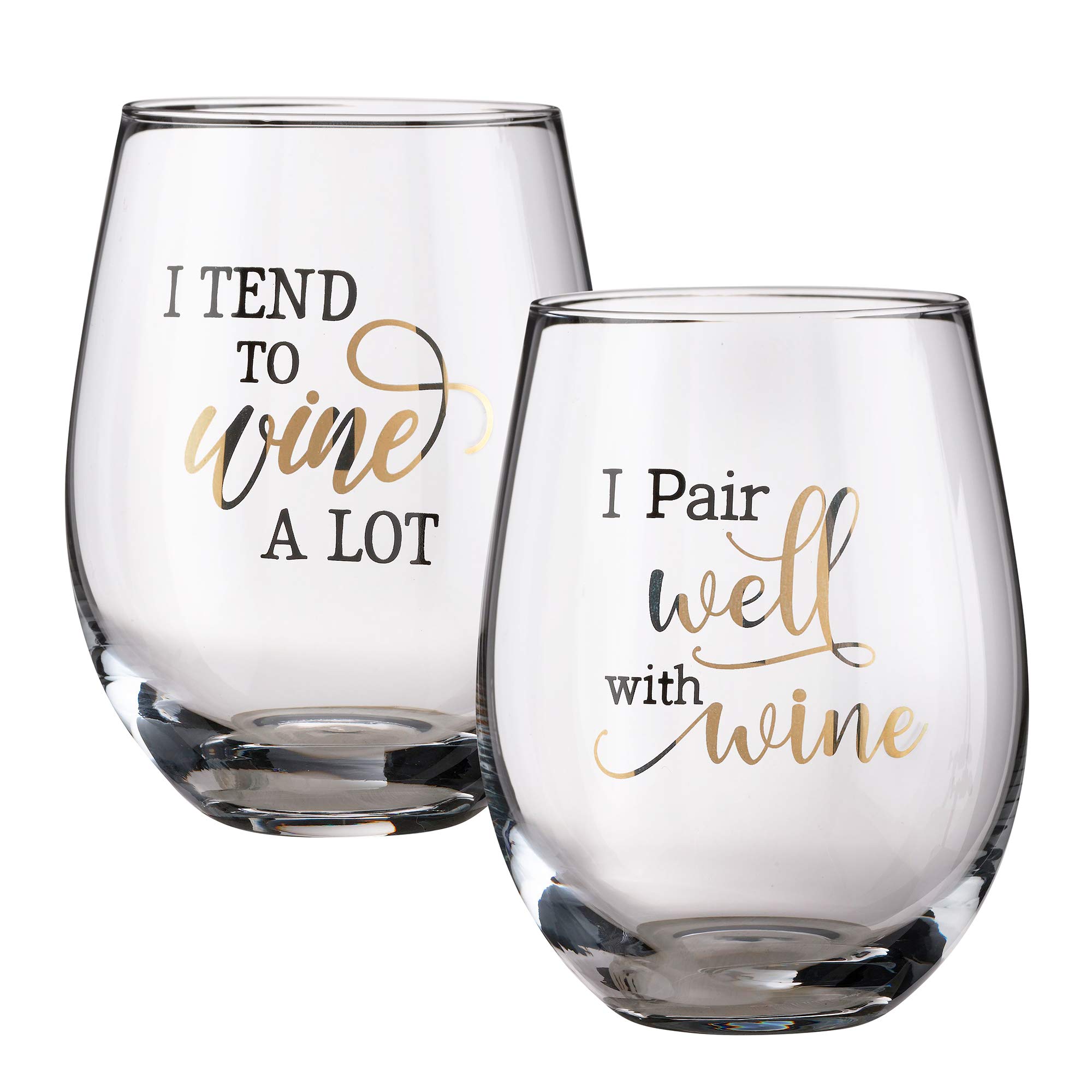 Lillian Rose Funny Wine Glass Set - 4.75