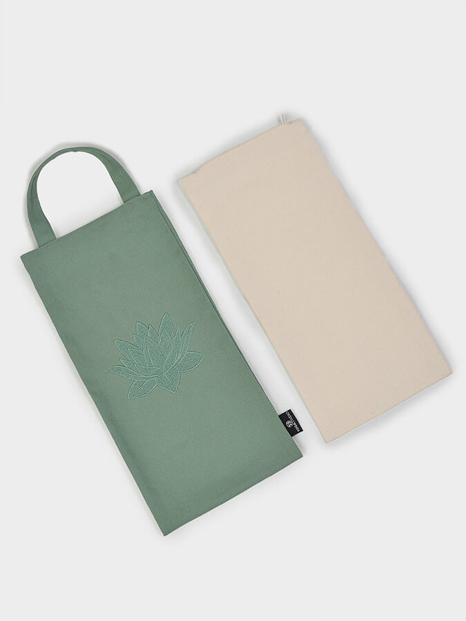 GOTS Certified Organic Cotton Yoga Sandbag Cover - Eco-Friendly & Breathable for Hot Yoga, Meditation & Home Workouts