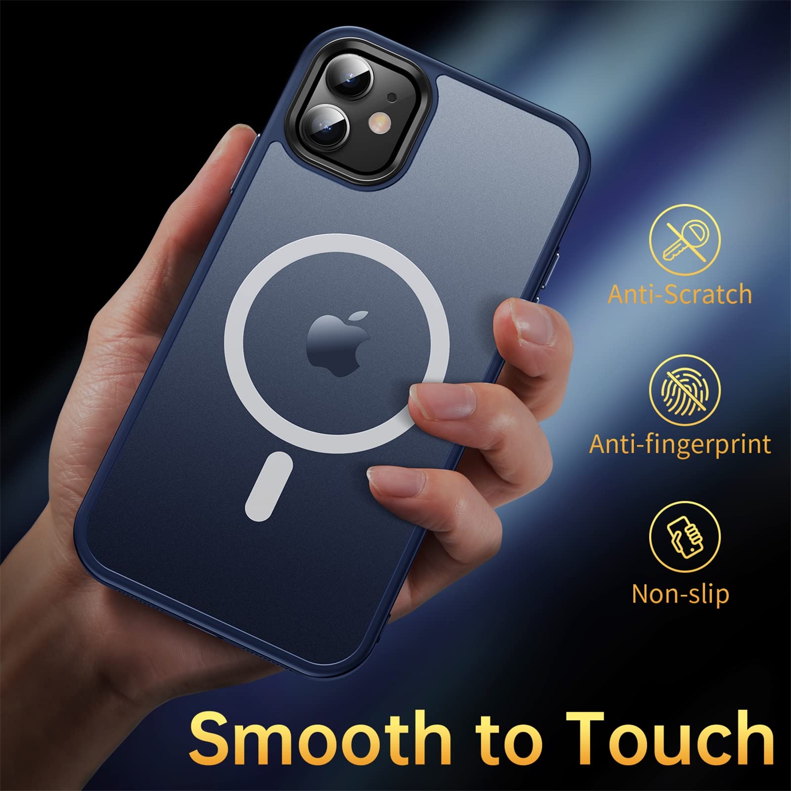 **Degeca iPhone 11 Case – Military-Grade Shockproof & MagSafe Compatible – Skin-Friendly Touch Design – Strong Magnetic Protection – 6.1 Inch Blue Cover – Perfect for Outdoor, Travel & Daily Use**