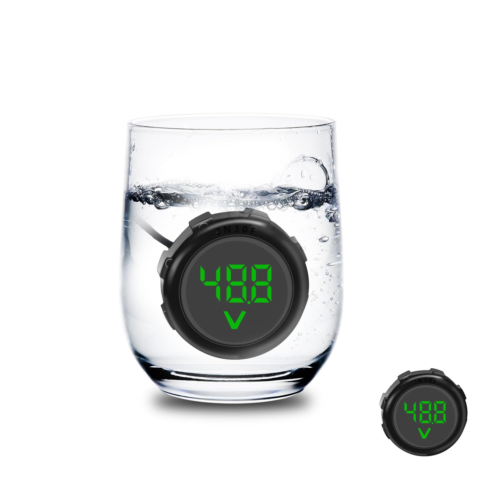 Waterproof Digital Battery Monitor 12V-84V LED Voltage Gauge DC4-100V for Golf Cart, Marine, Car, Motorcycle, Truck, Boat & RV - Perfect for Off-Road Adventures and Long Road Trips
