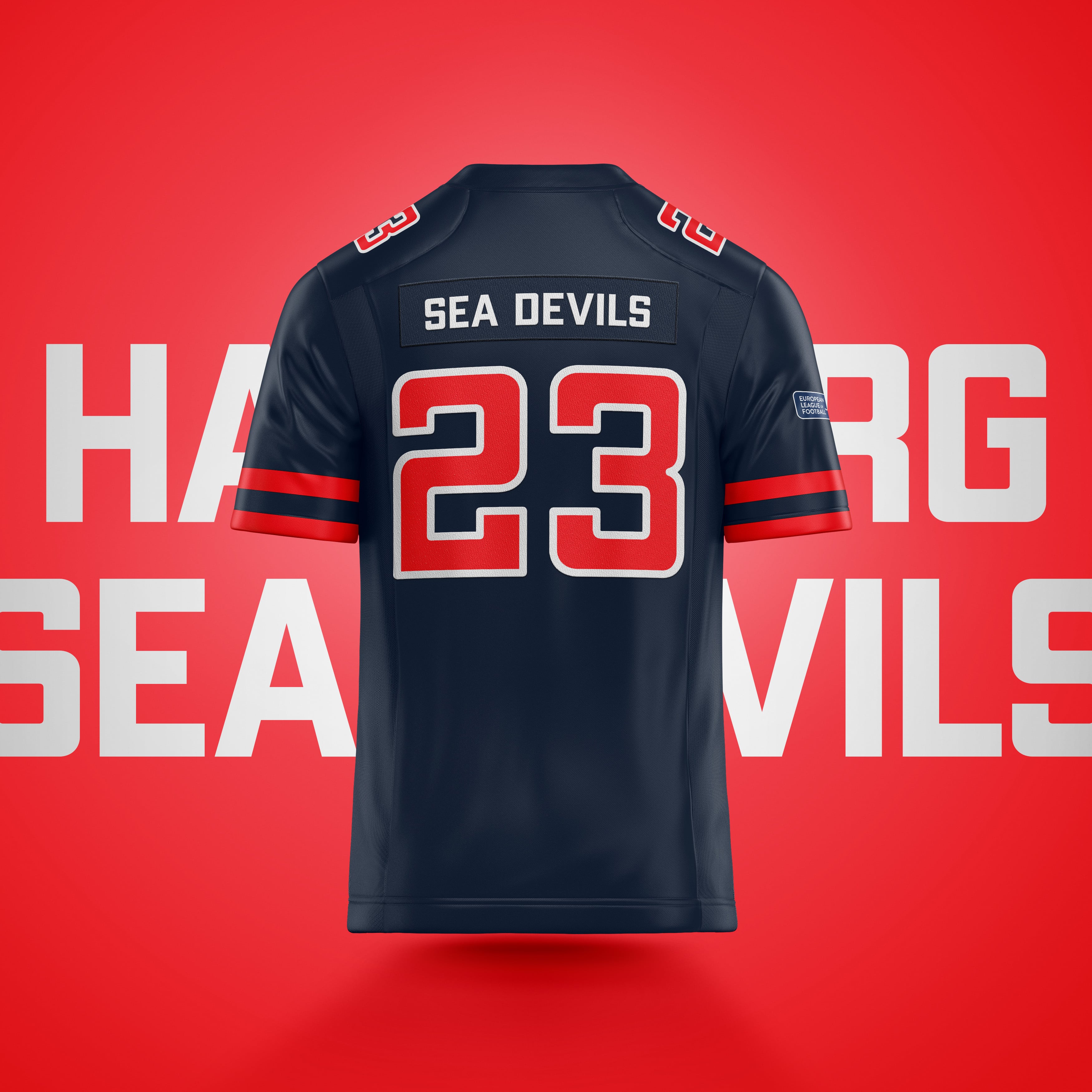 2023 Hamburg Sea Devils Authentic Game Jersey - Official NFL Europe Football Jersey for Fans & Collectors - Perfect for Game Day, Tailgating & Sports Memorabilia