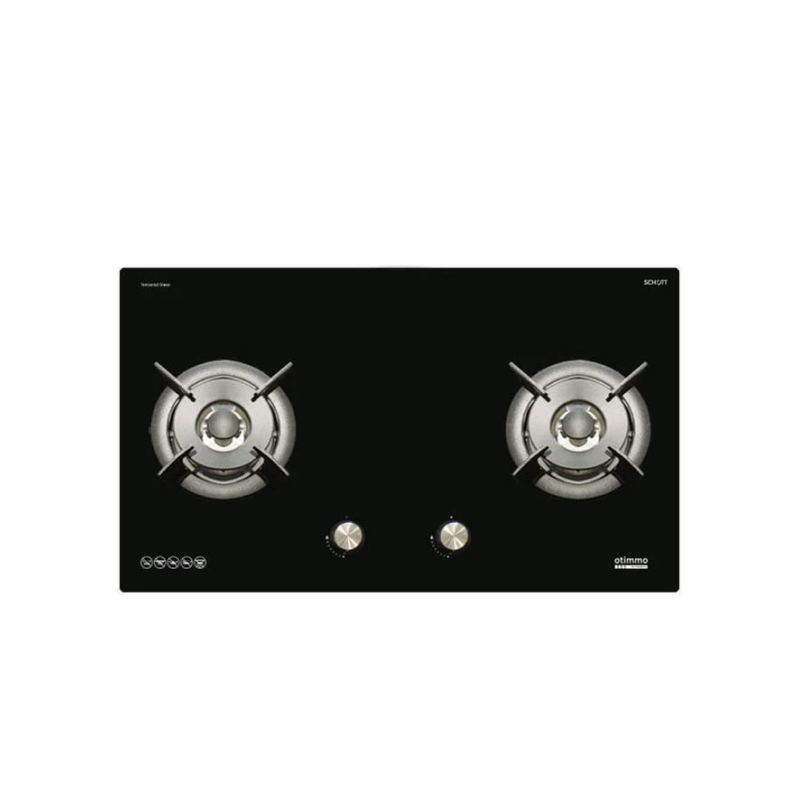 Europace ECH9148A 90cm Premium Inclined Range Hood + EBH6291S 2-Burner 90cm Gas Cooktop with Schott Glass - Modern Kitchen Ventilation & Cooking Solution for Home Chefs