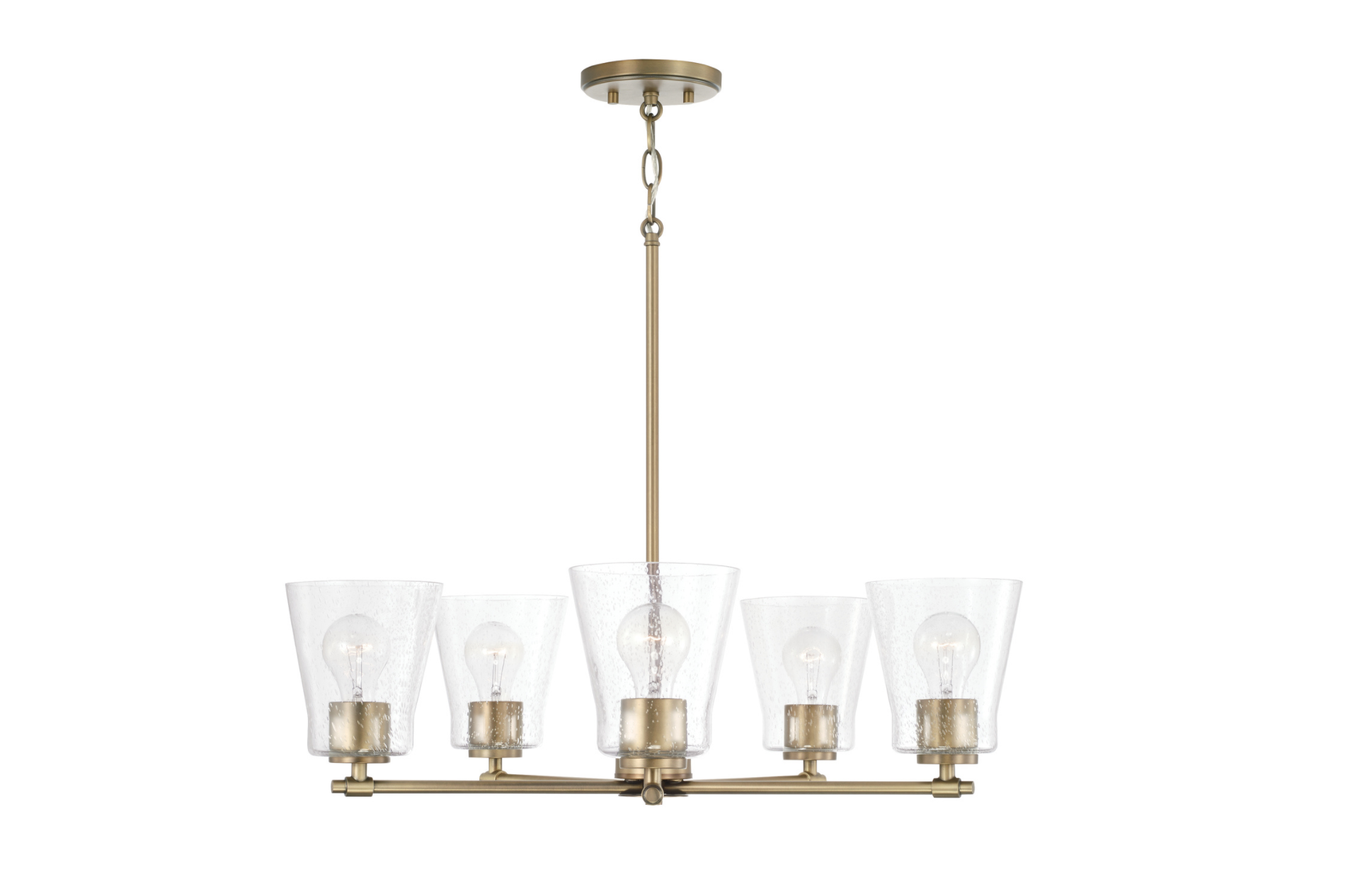 Jackie 5-Light Modern Chandelier - Elegant Crystal Ceiling Light Fixture for Dining Room, Living Room, Bedroom & Entryway Lighting Decor