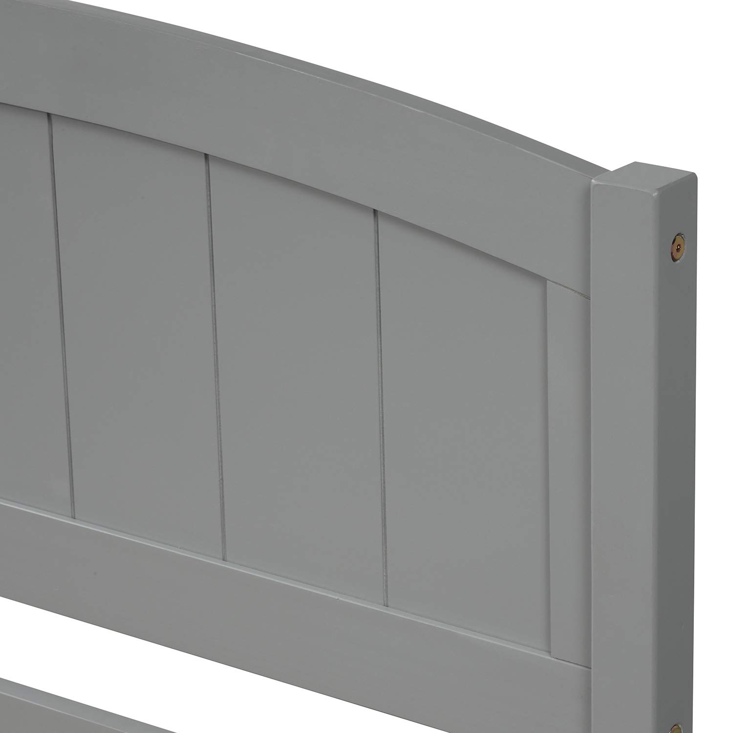 Harper & Bright Designs Twin Bed Frame with 2 Drawers - Solid Wood Platform Bed with Headboard & Footboard, Wood Slat Support - Grey - Perfect for Kids Room, Guest Bedroom & Small Spaces