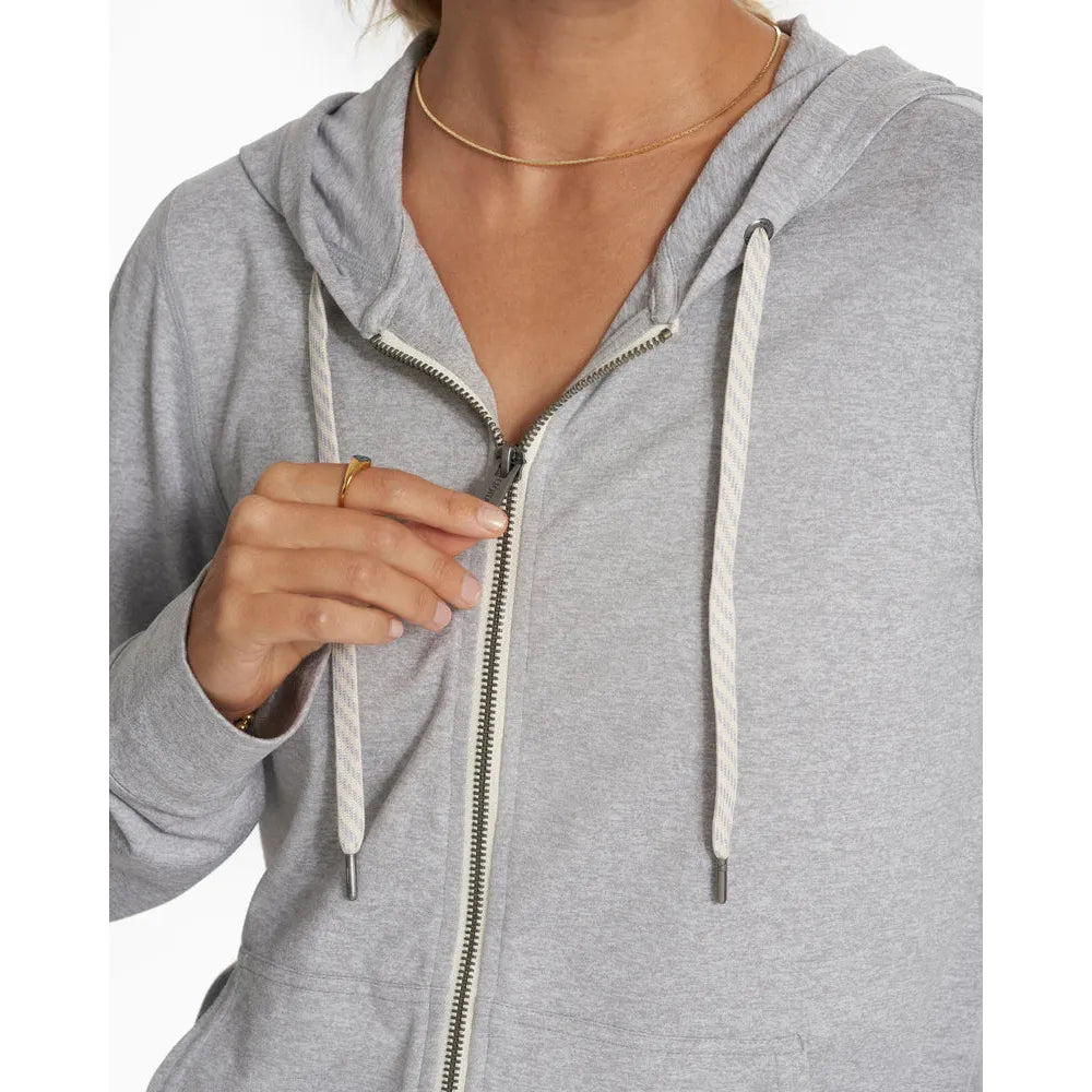 Vuori Women's Halo Performance Hoodie 2.0 - Pale Grey Heather - Lightweight Workout & Lounge Hoodie for Yoga, Running & Casual Wear